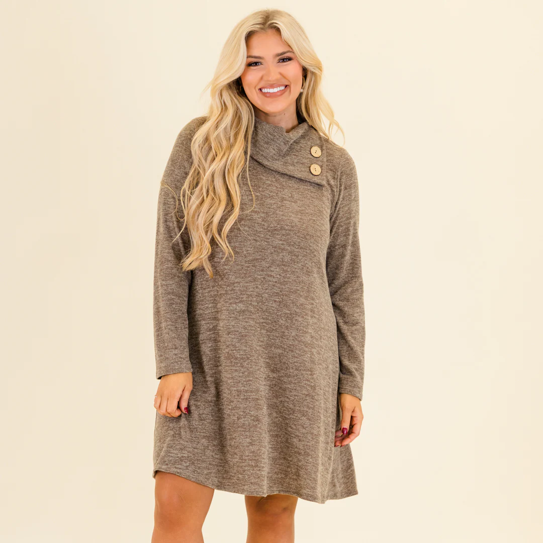 Lose My Breath Dress, Mocha - Giverhouse