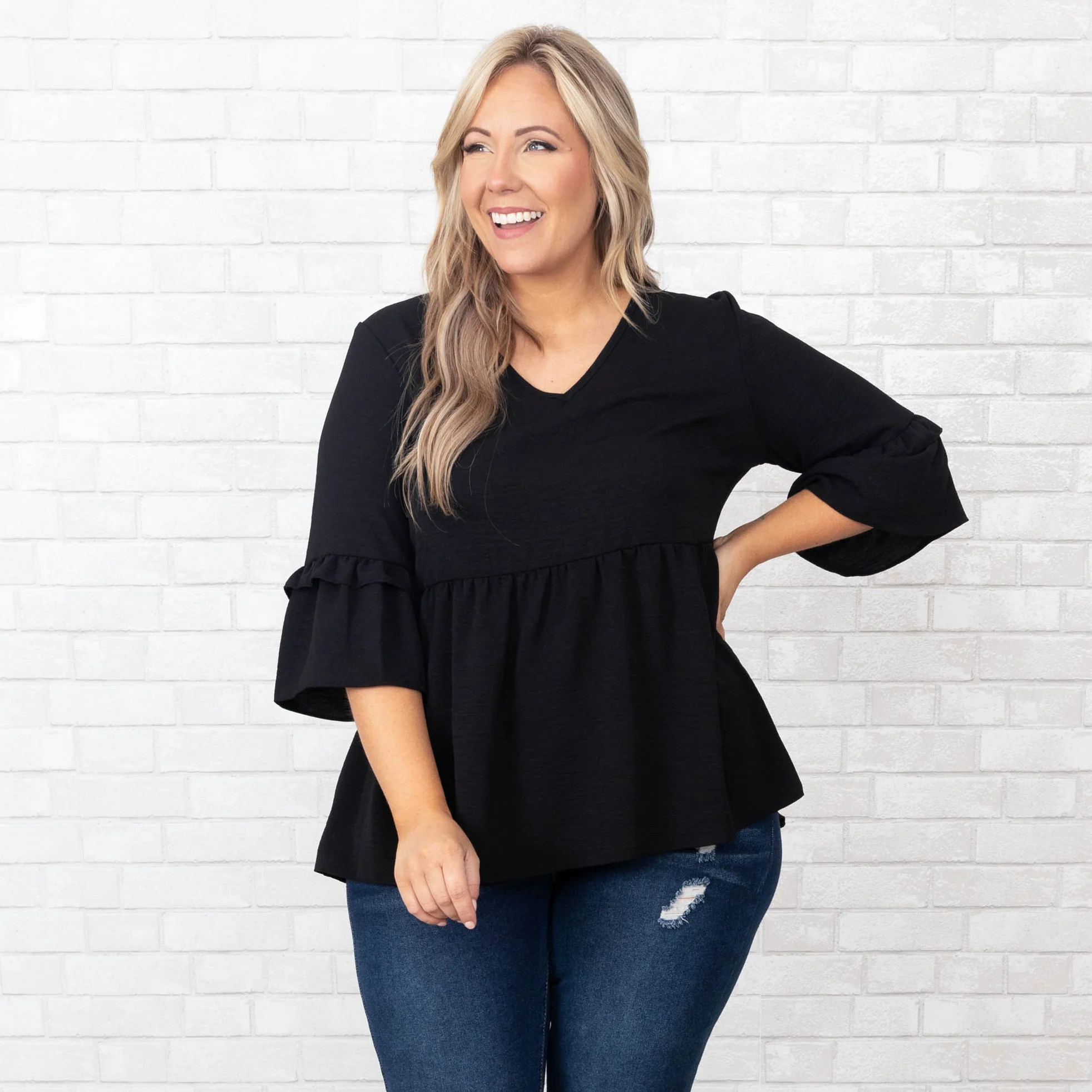 Let Her Fly Top, Black - Giverhouse