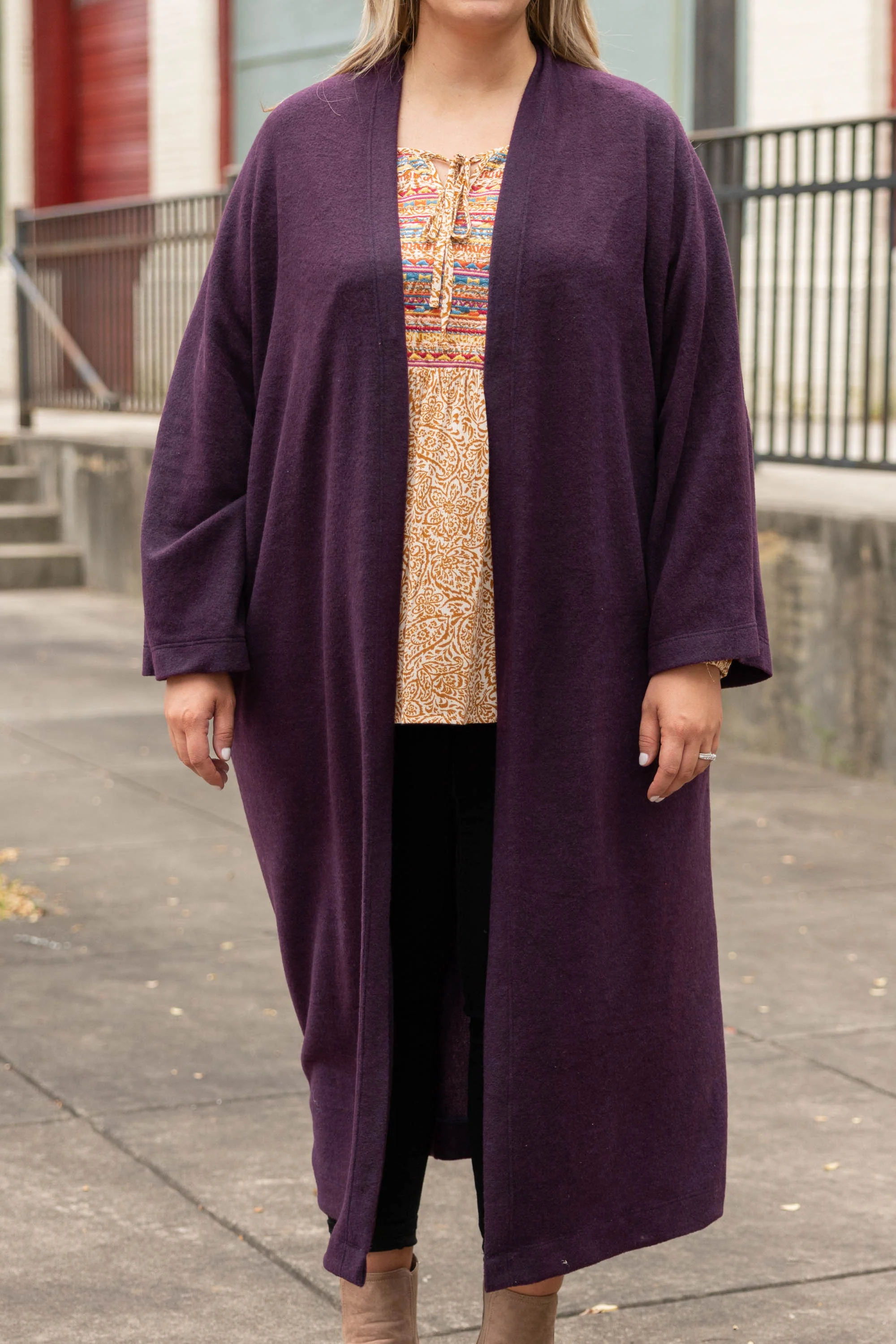 Great Heights Cardigan, Purple - Giverhouse