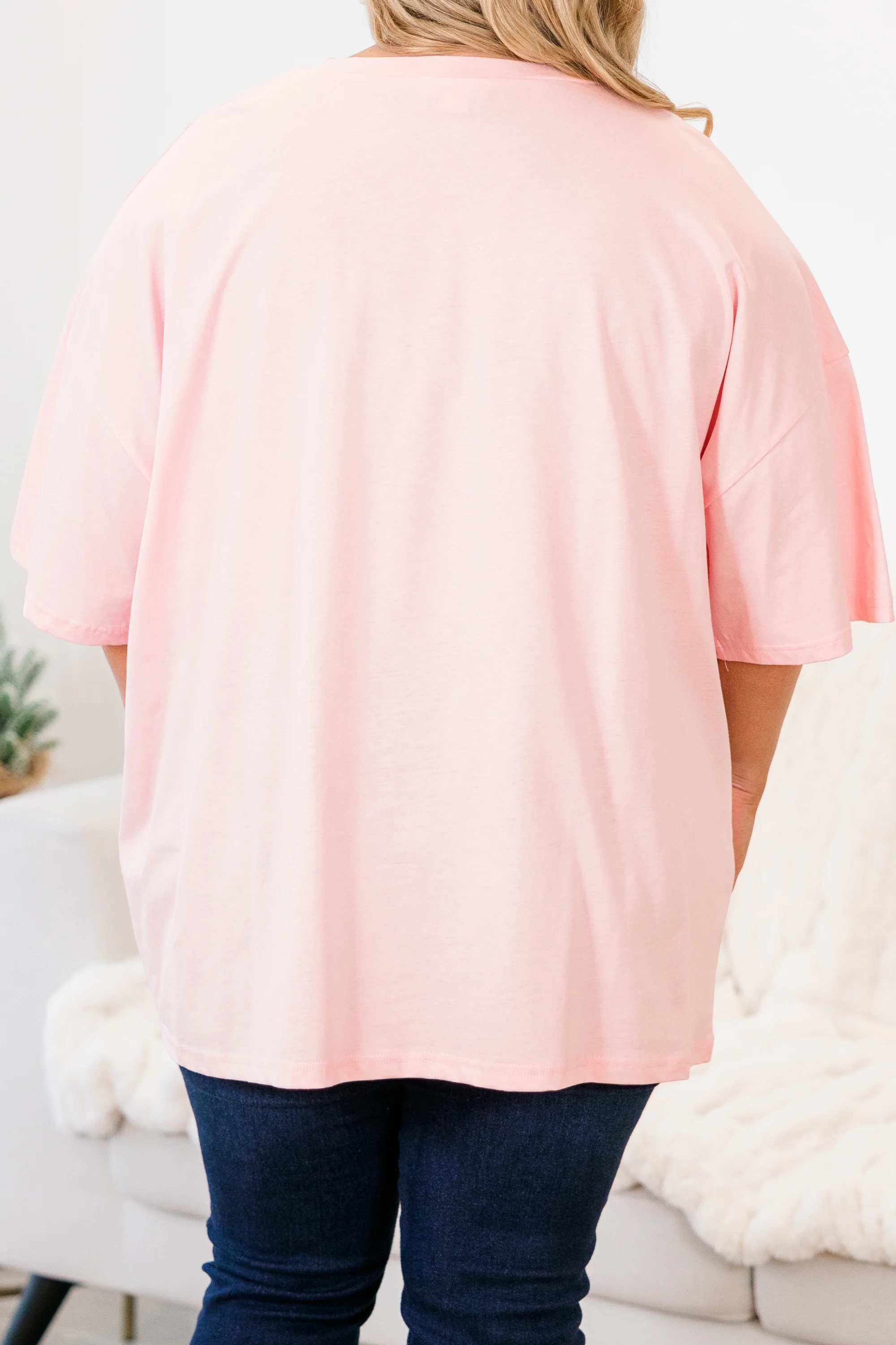 Merry Chic-mas Boyfriend Tee, Dusty Pink - Giverhouse