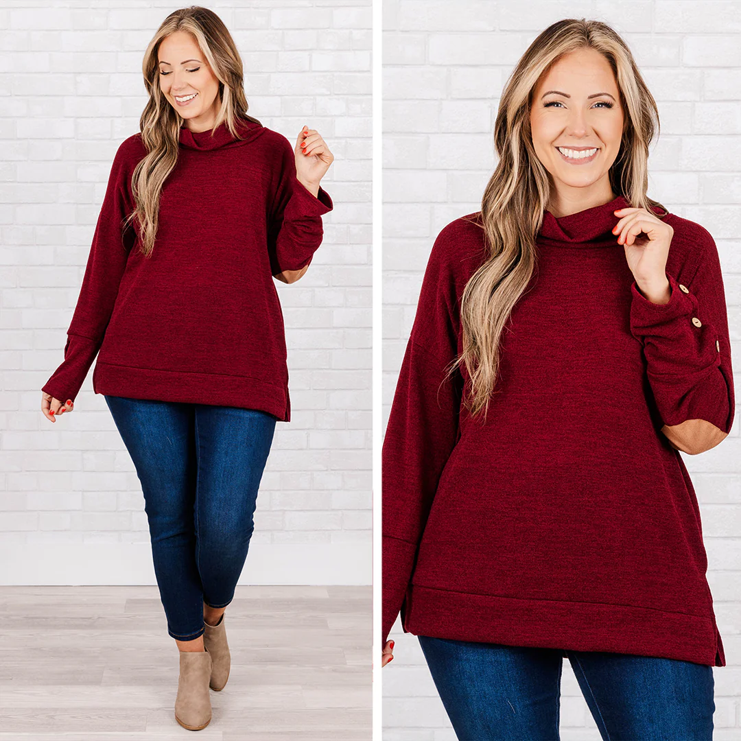 Replay The Night Sweater, Burgundy - Giverhouse