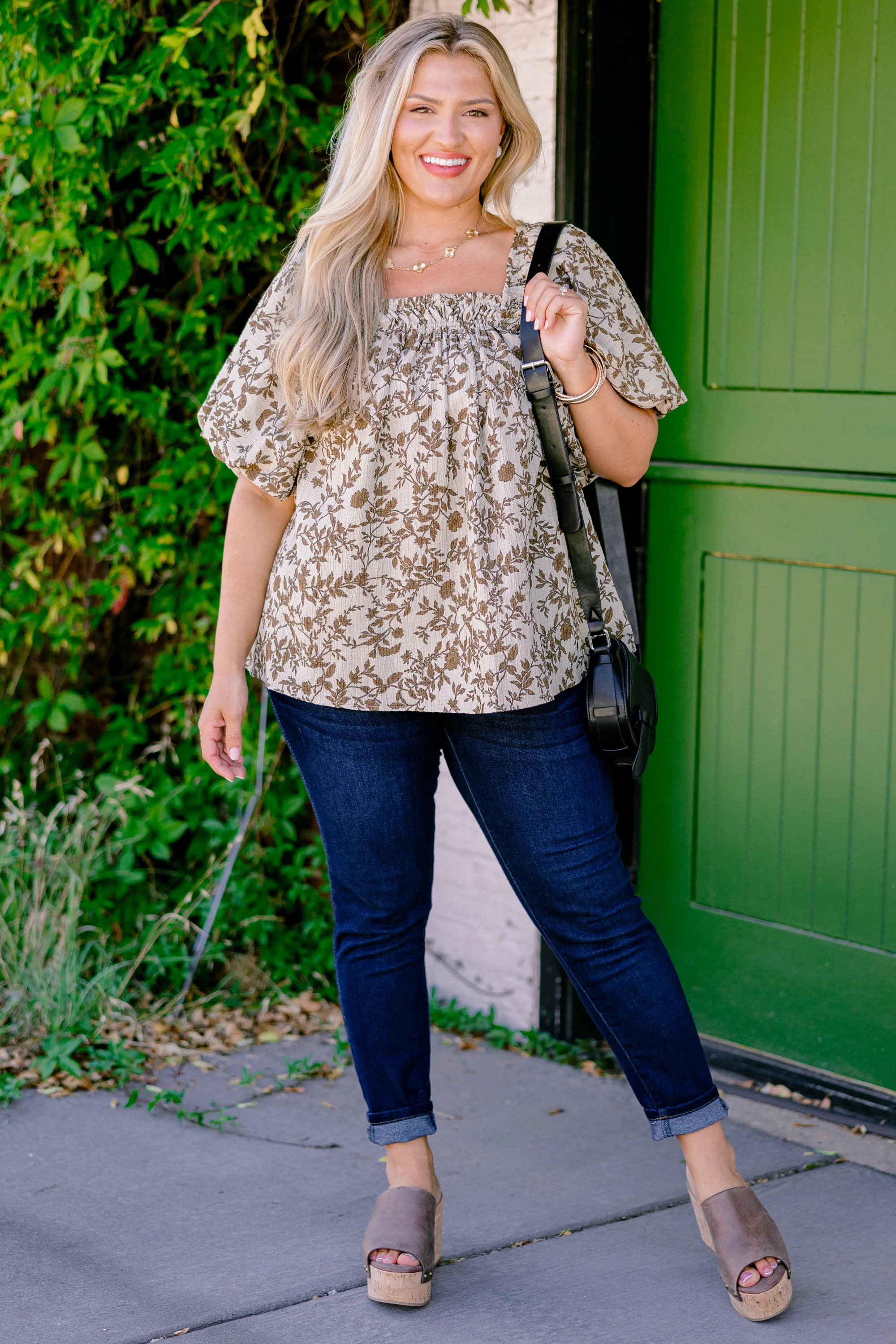 Cozy Love Top, Ivory-Brown - Giverhouse