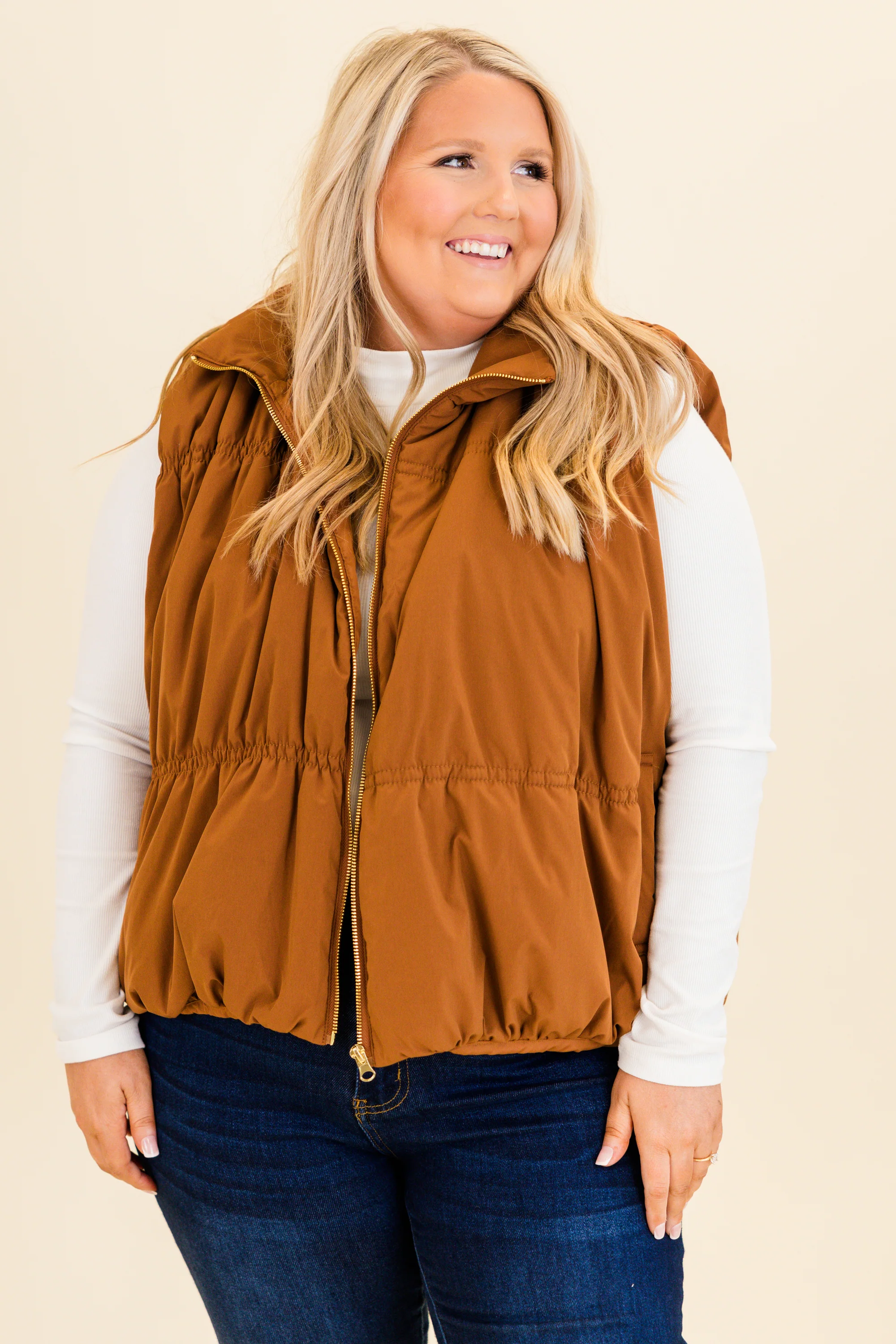 Behind Blue Eyes Vest, Brown - Giverhouse