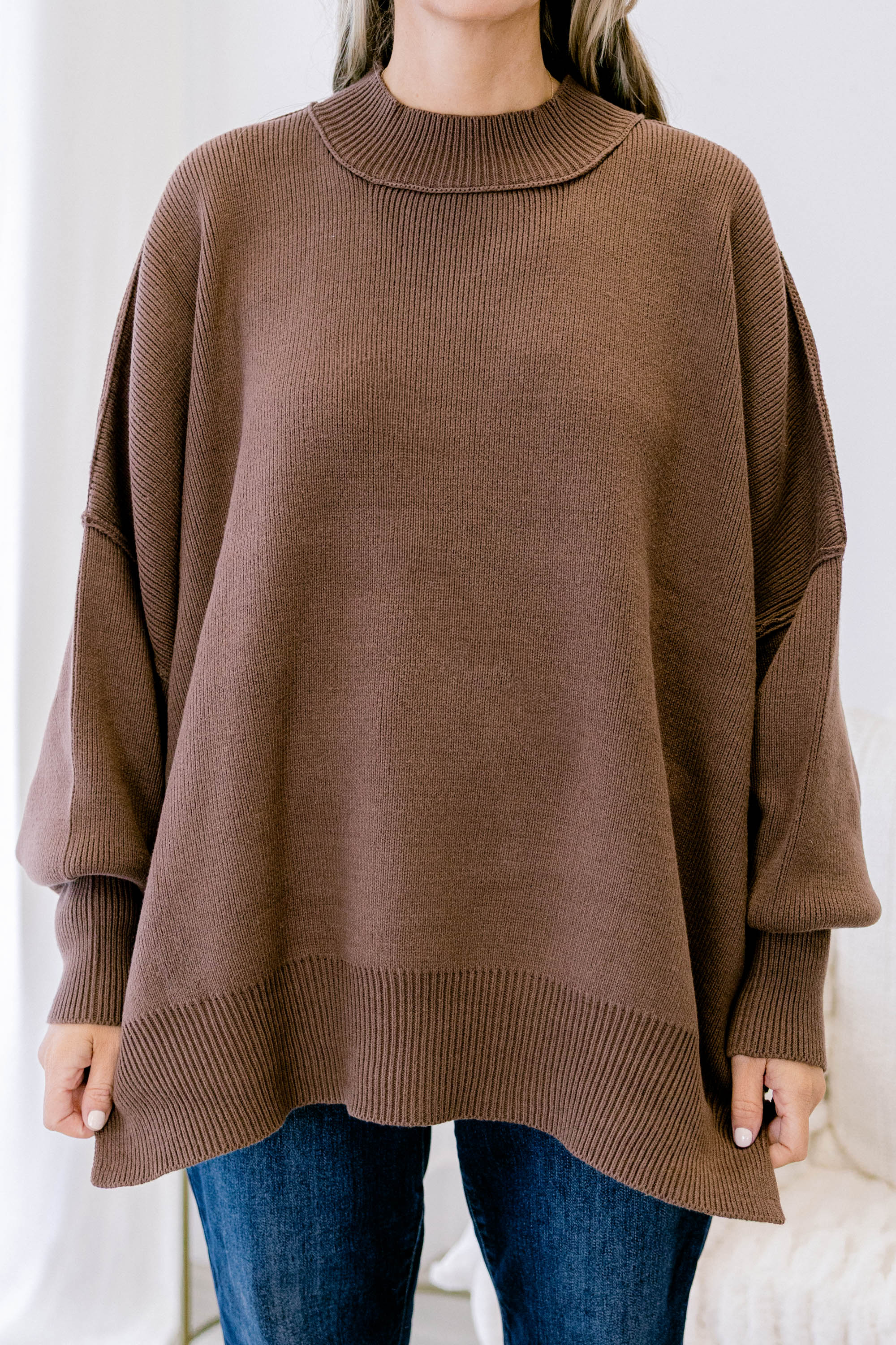 Perfectly Cozy Sweater, Brown - Giverhouse