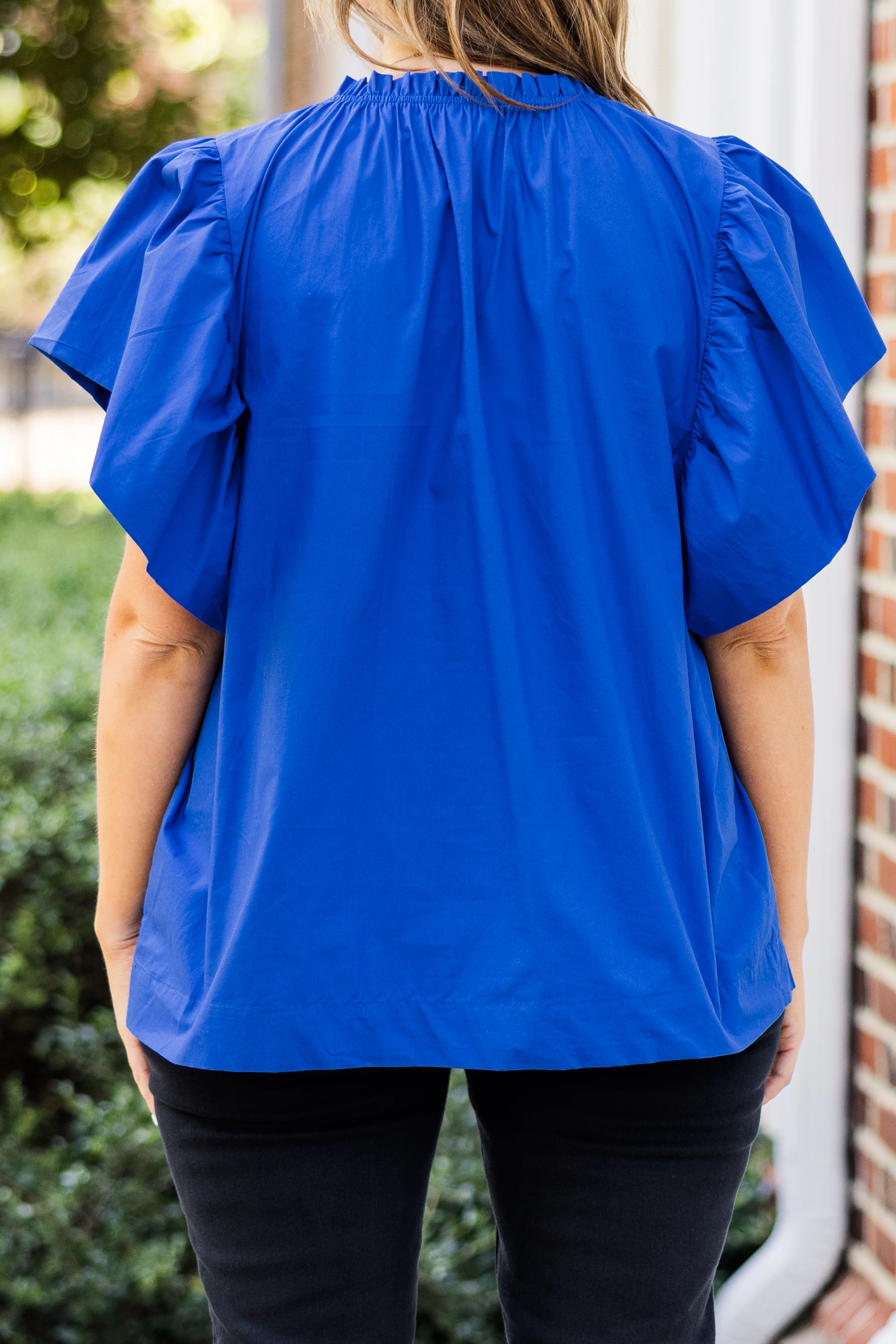 Here For Halftime Top, Blue - Giverhouse