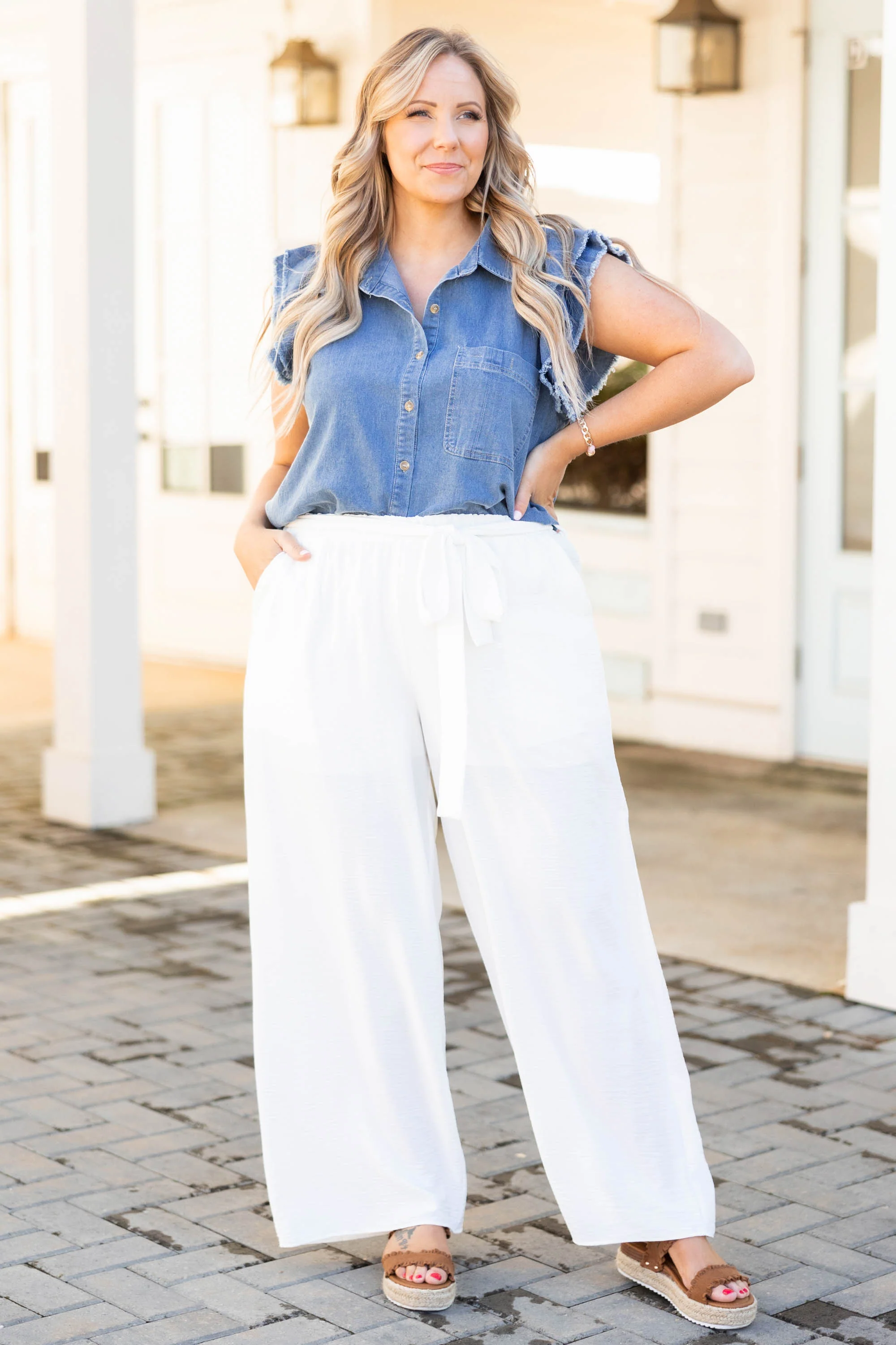 Soul To Soul Pants, Off White - Giverhouse