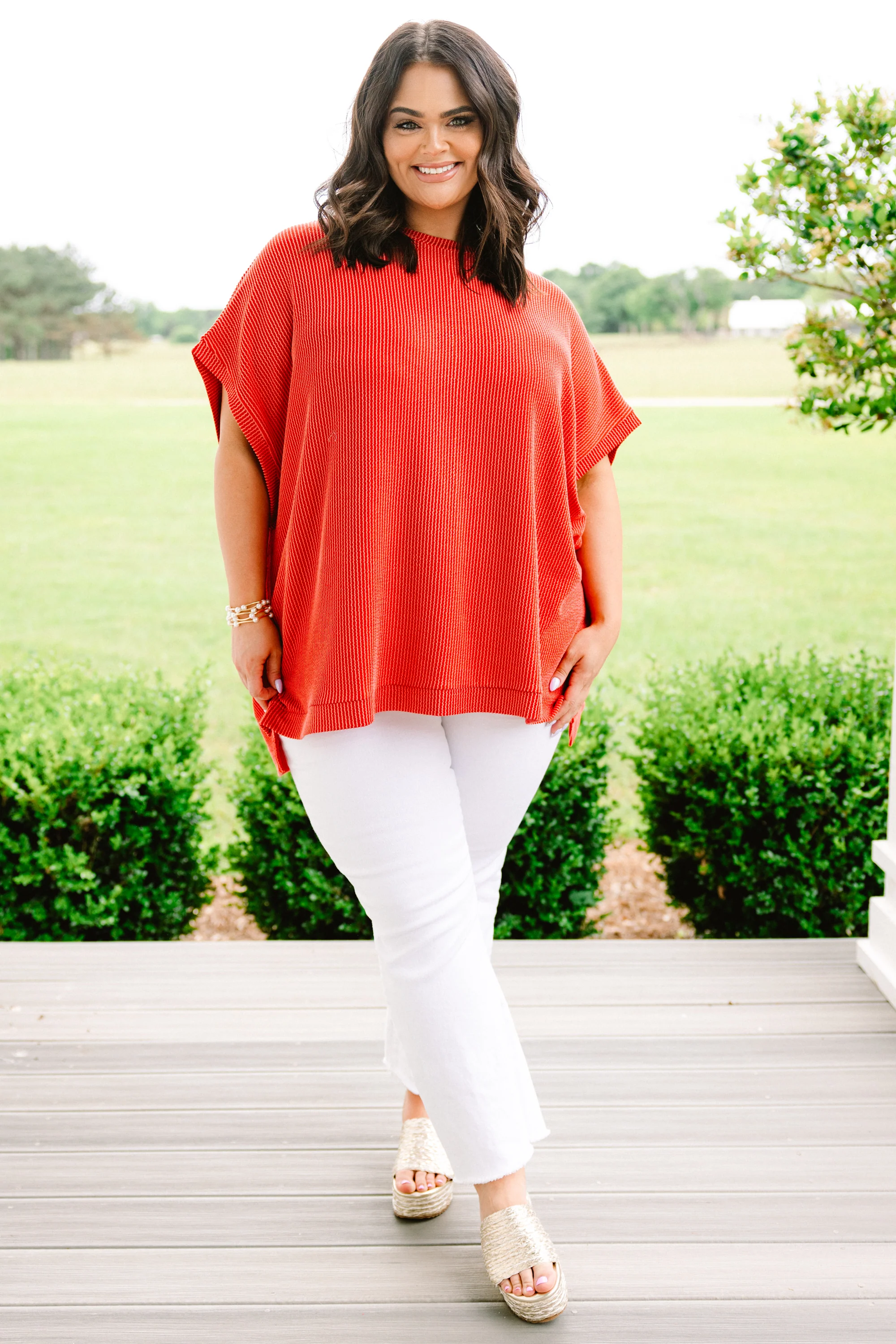 All About Knits Top, Burnt Orange - Giverhouse