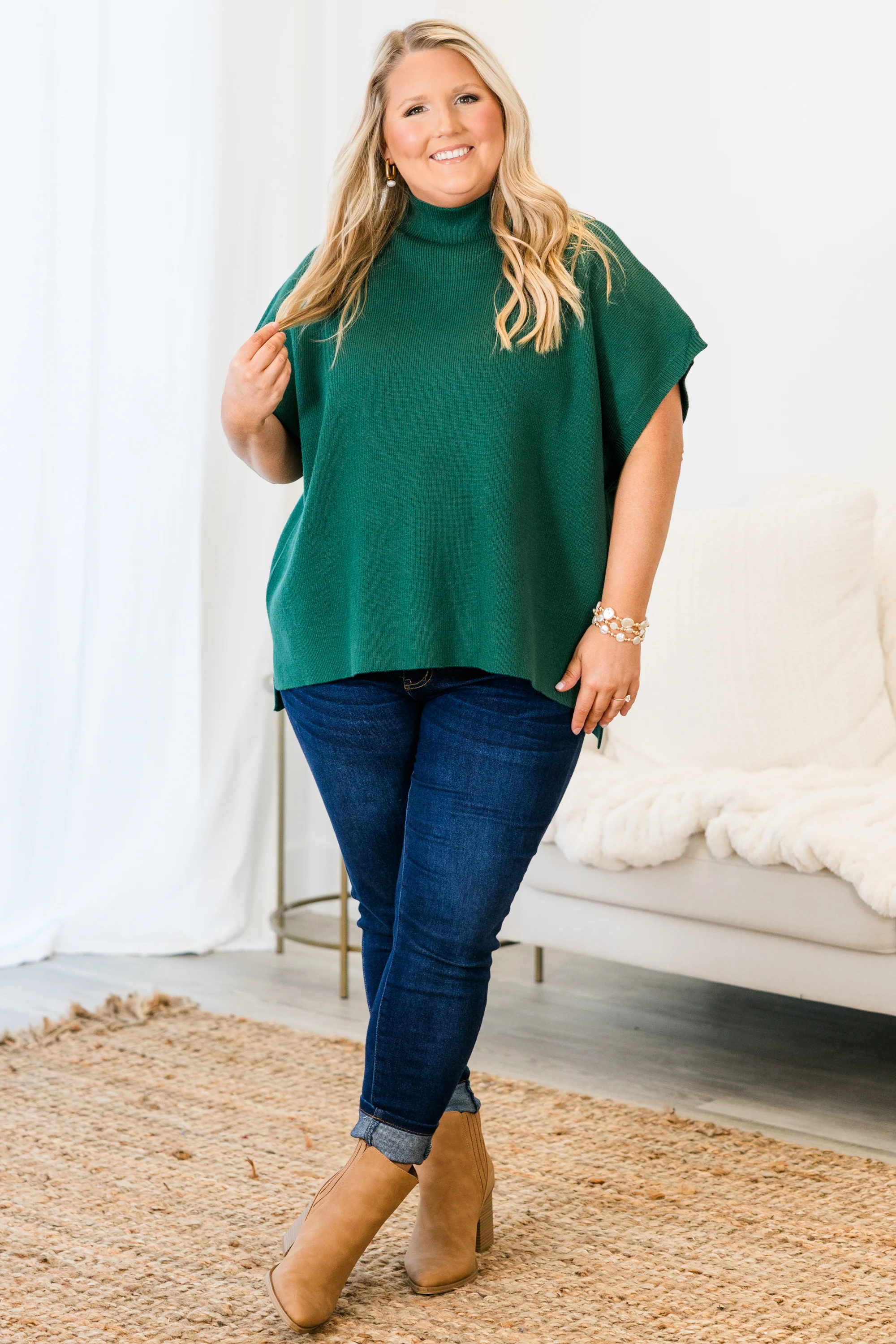 Do Anything Sweater, Hunter Green - Giverhouse