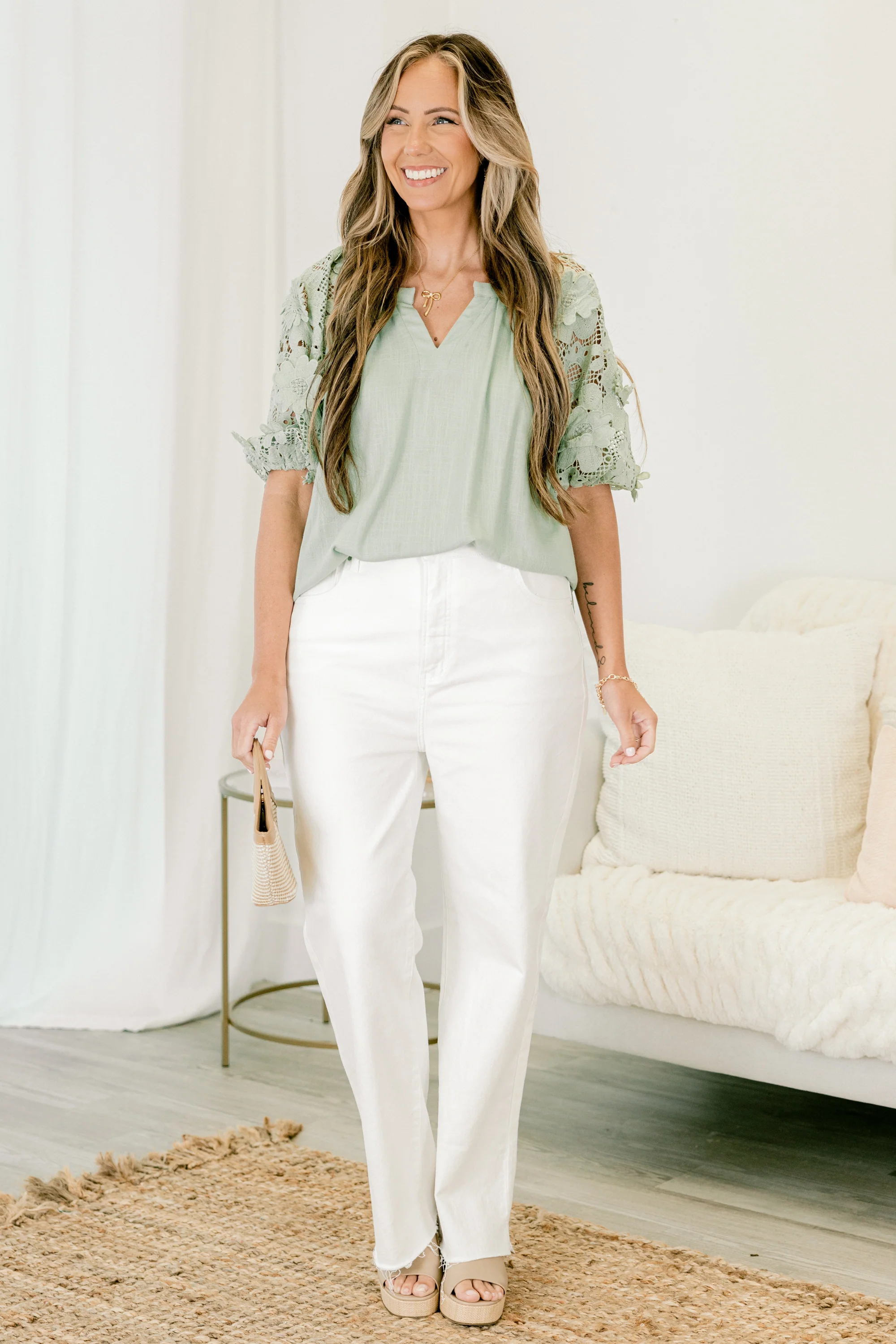 As She Pleases Jeans, White - Giverhouse