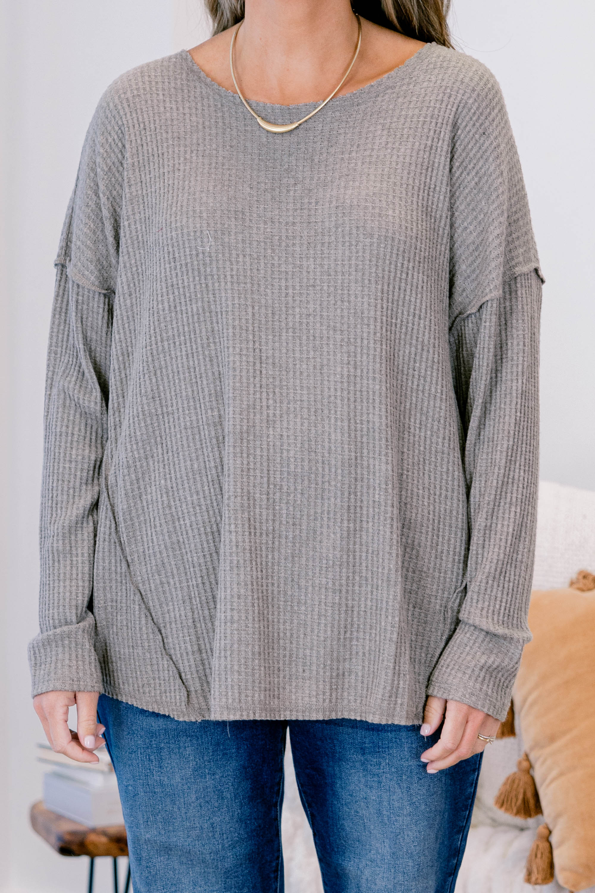 Can't Stop Love Top, Heather Grey - Giverhouse