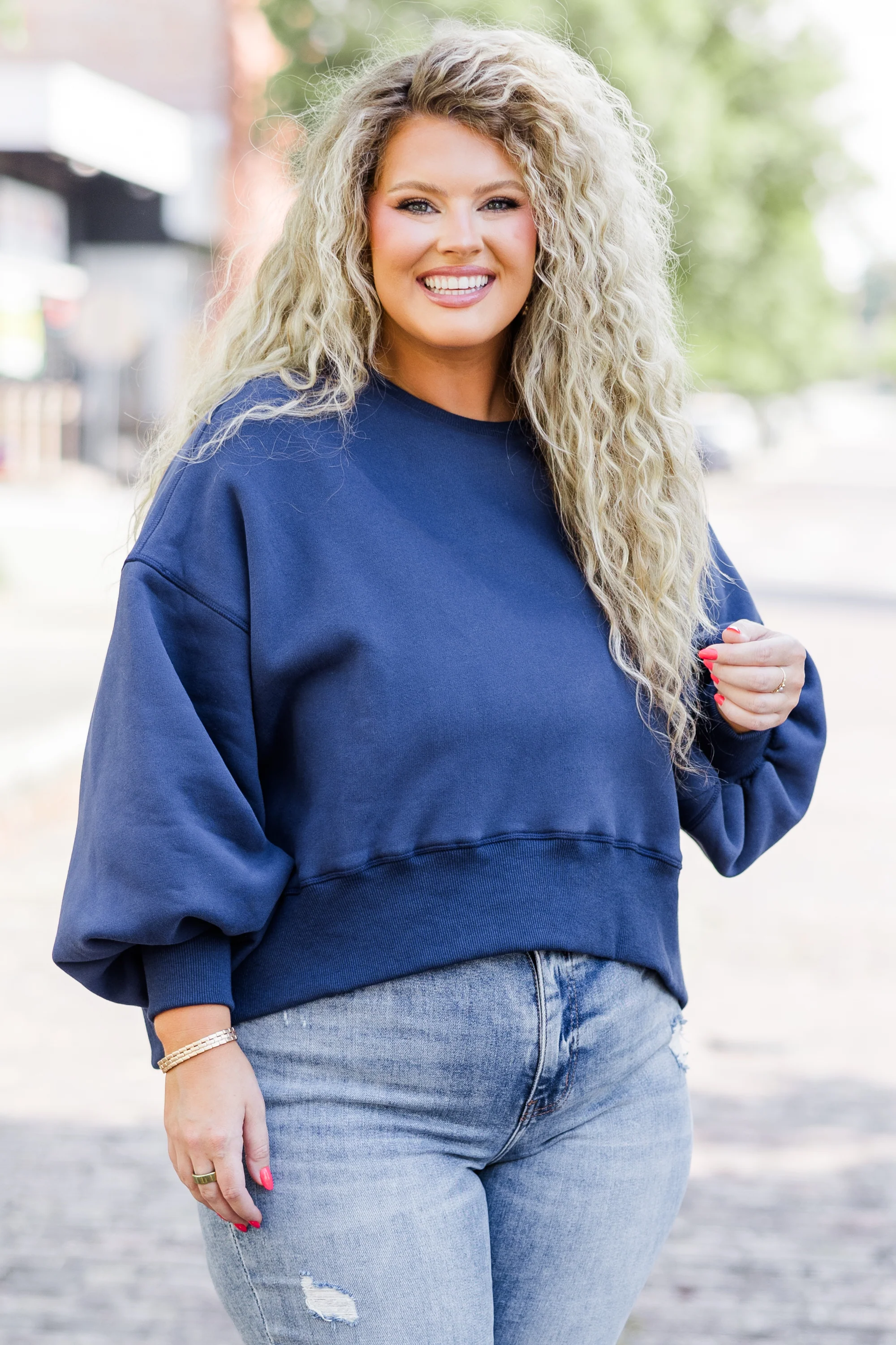 Freedom To Feel Pullover, Navy - Giverhouse