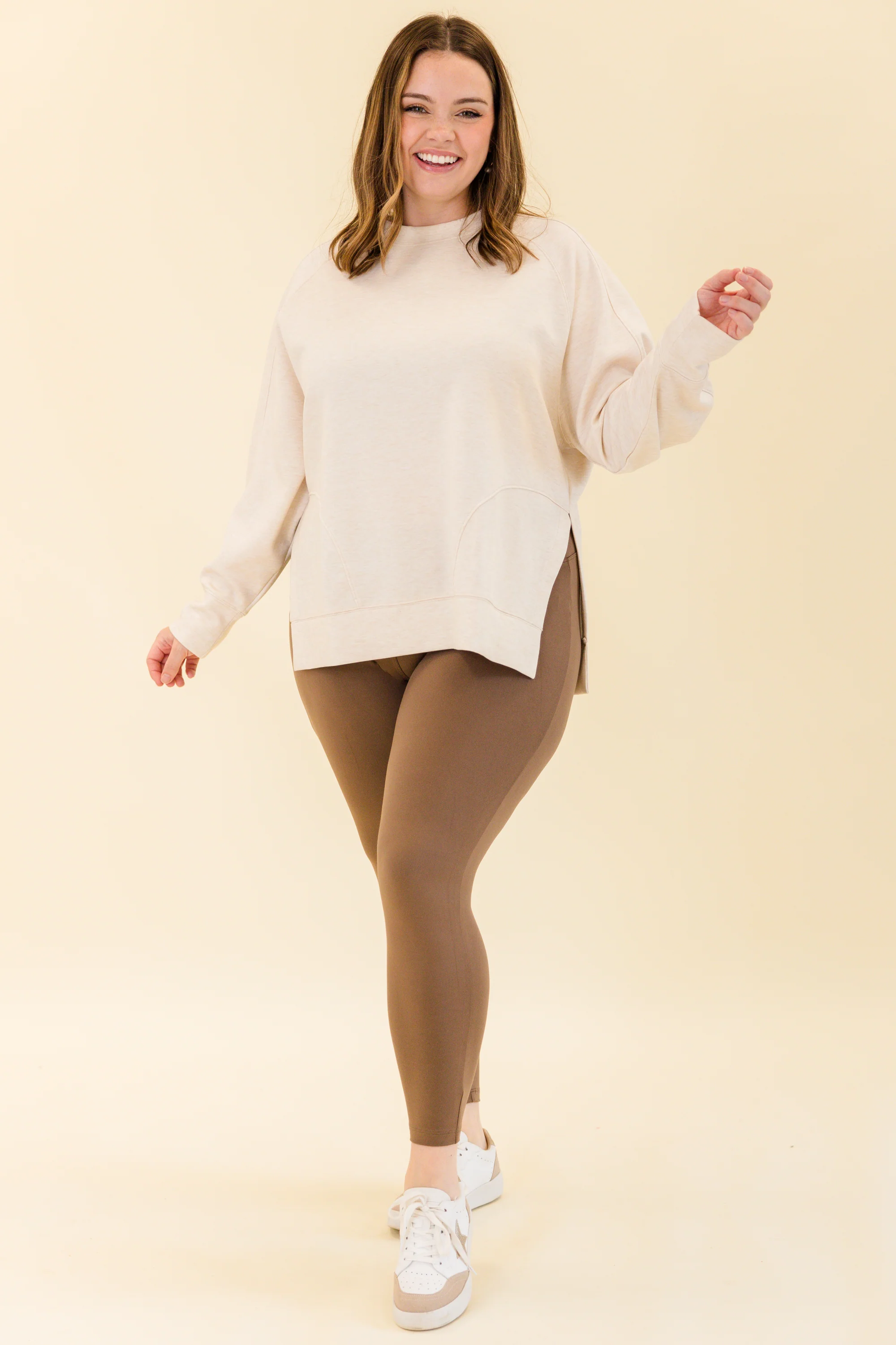 Cozy Lifestyle Leggings, Mocha - Giverhouse