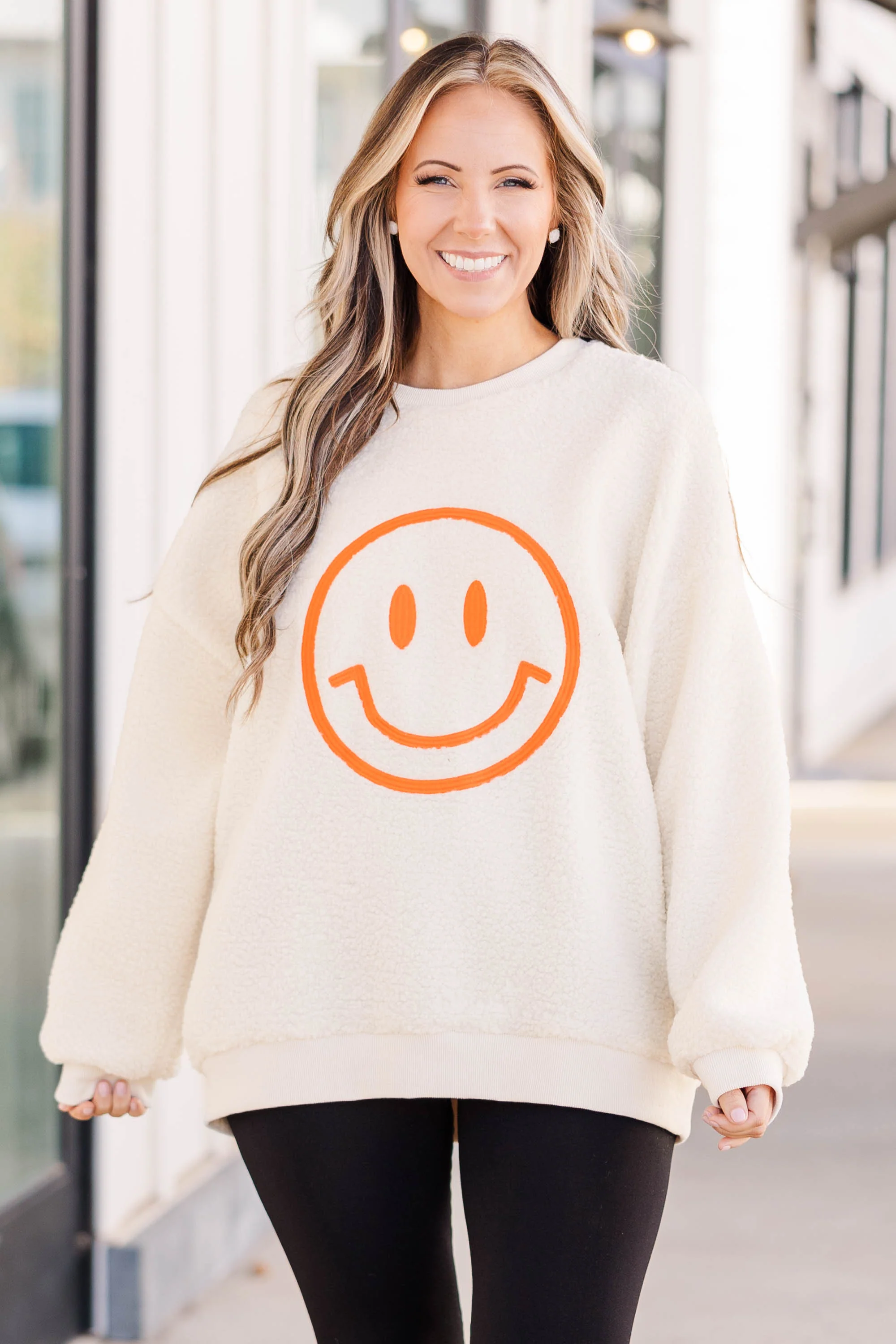 All Smiles Pullover, Cream - Giverhouse