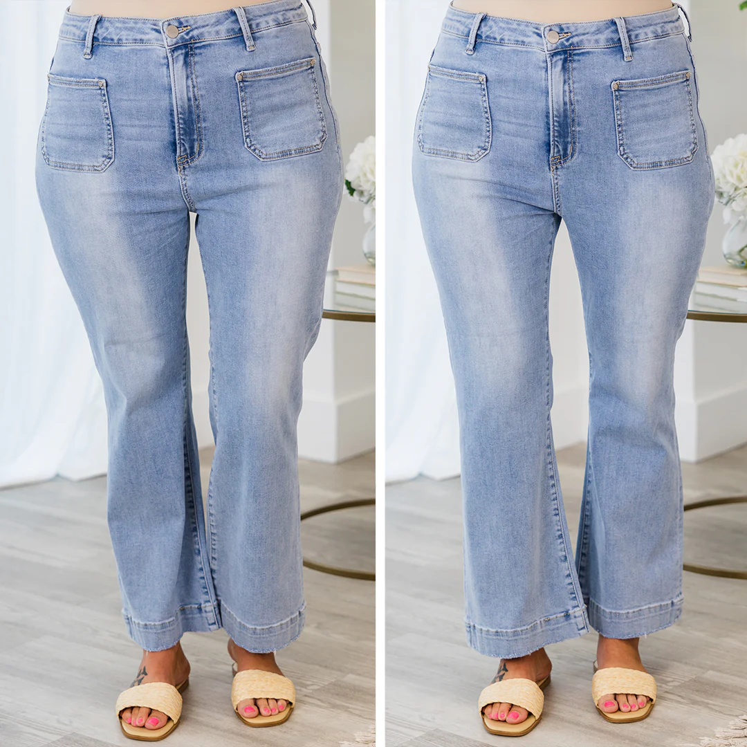 Don't Think Twice Jeans, Light Wash - Giverhouse