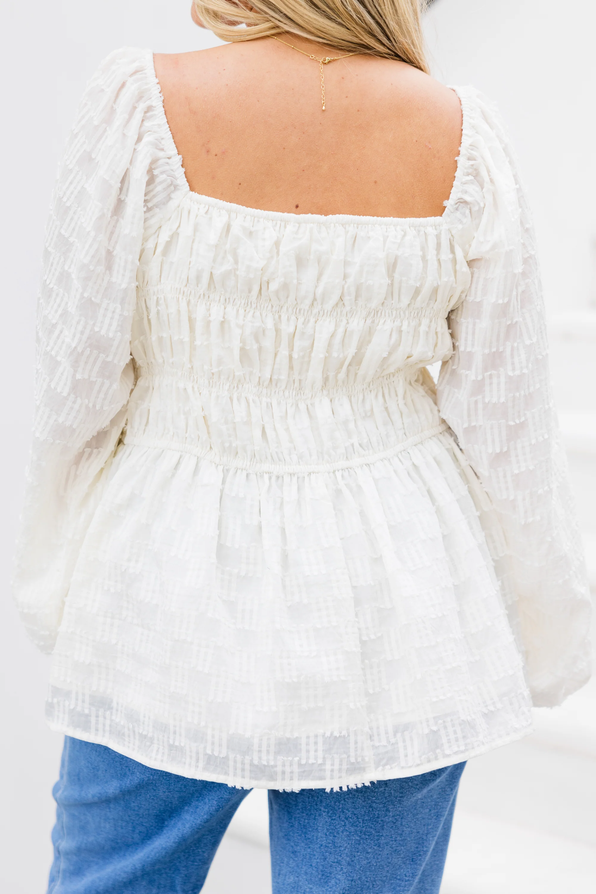 Making The Call On It Top, Ivory - Giverhouse