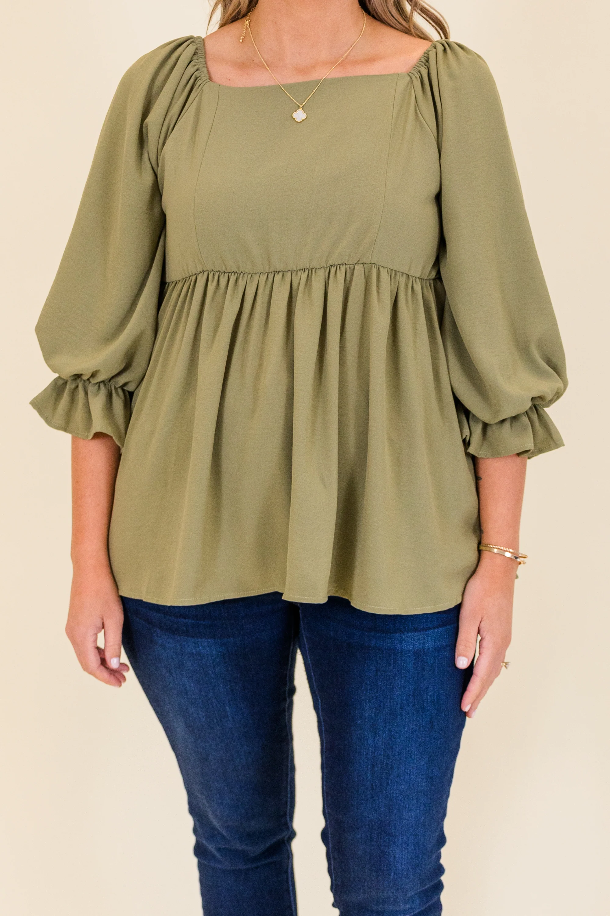 Create Opportunity Top, Olive - Giverhouse