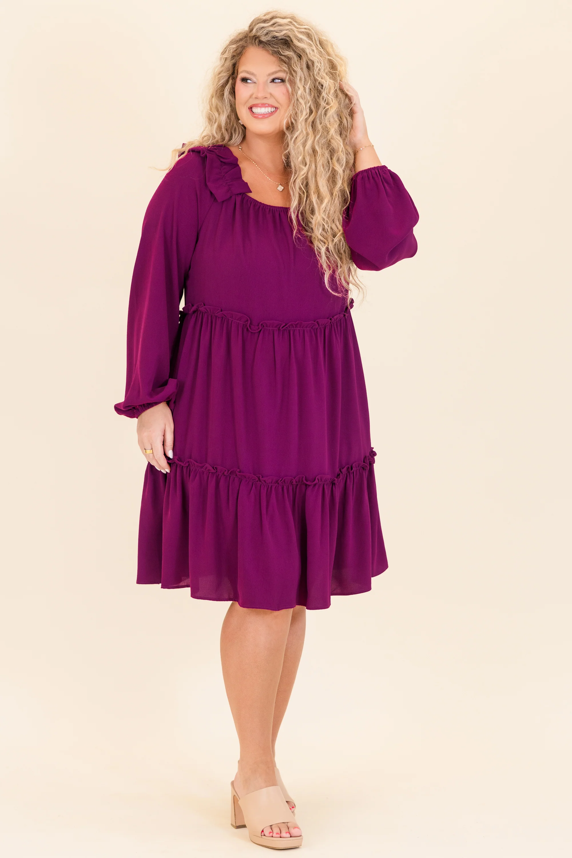 Moving Onward Dress, Plum - Giverhouse