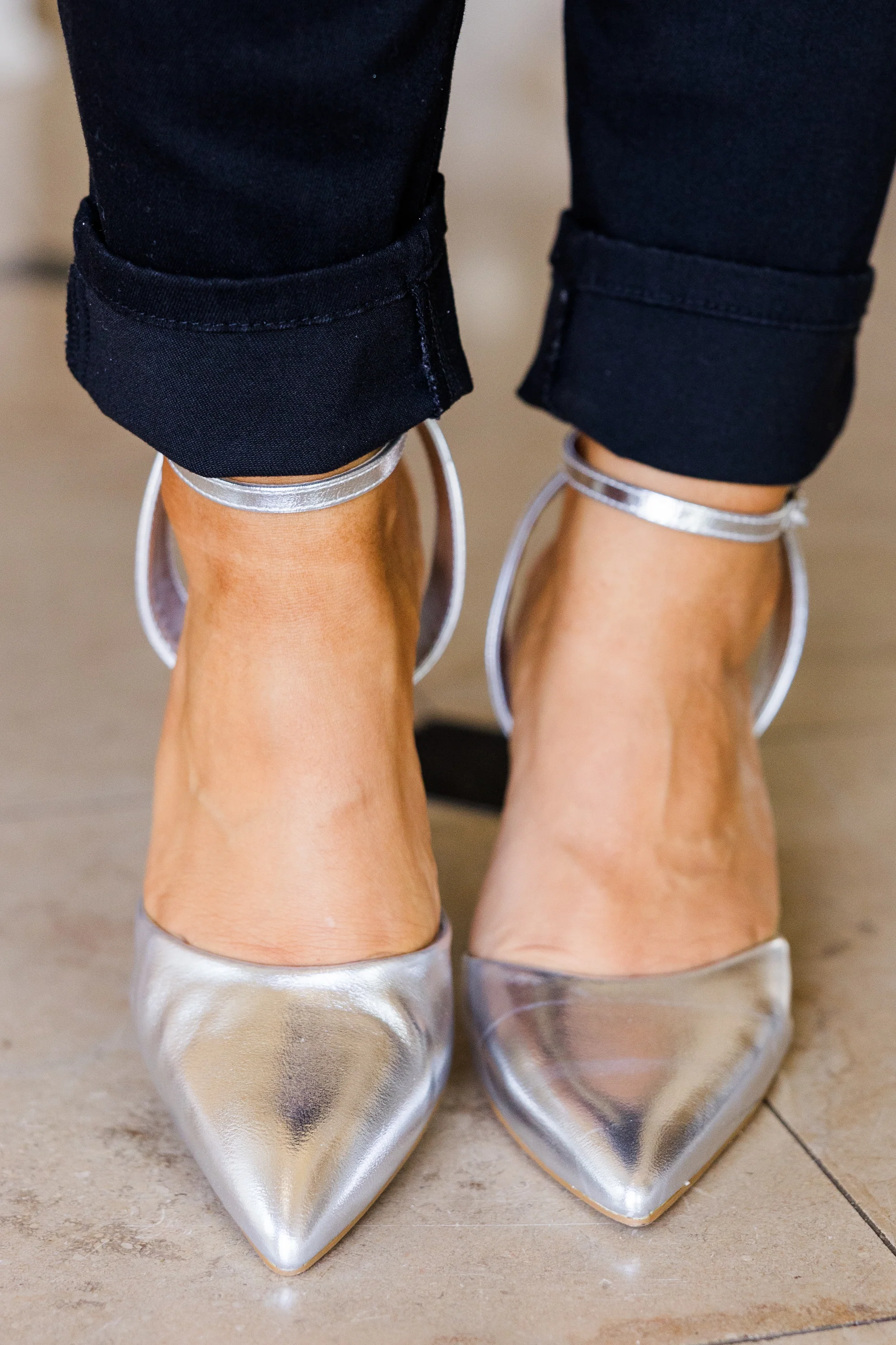 Look Impressed Heels, Silver - Giverhouse