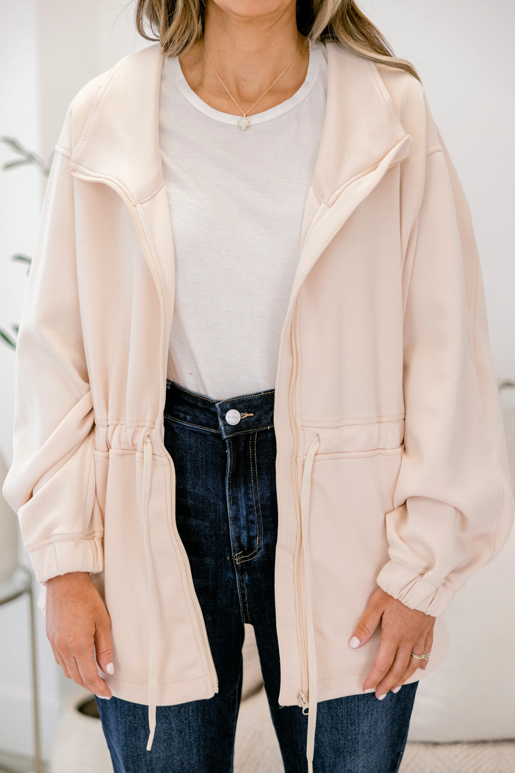 Step Up Jacket, Ivory - Giverhouse