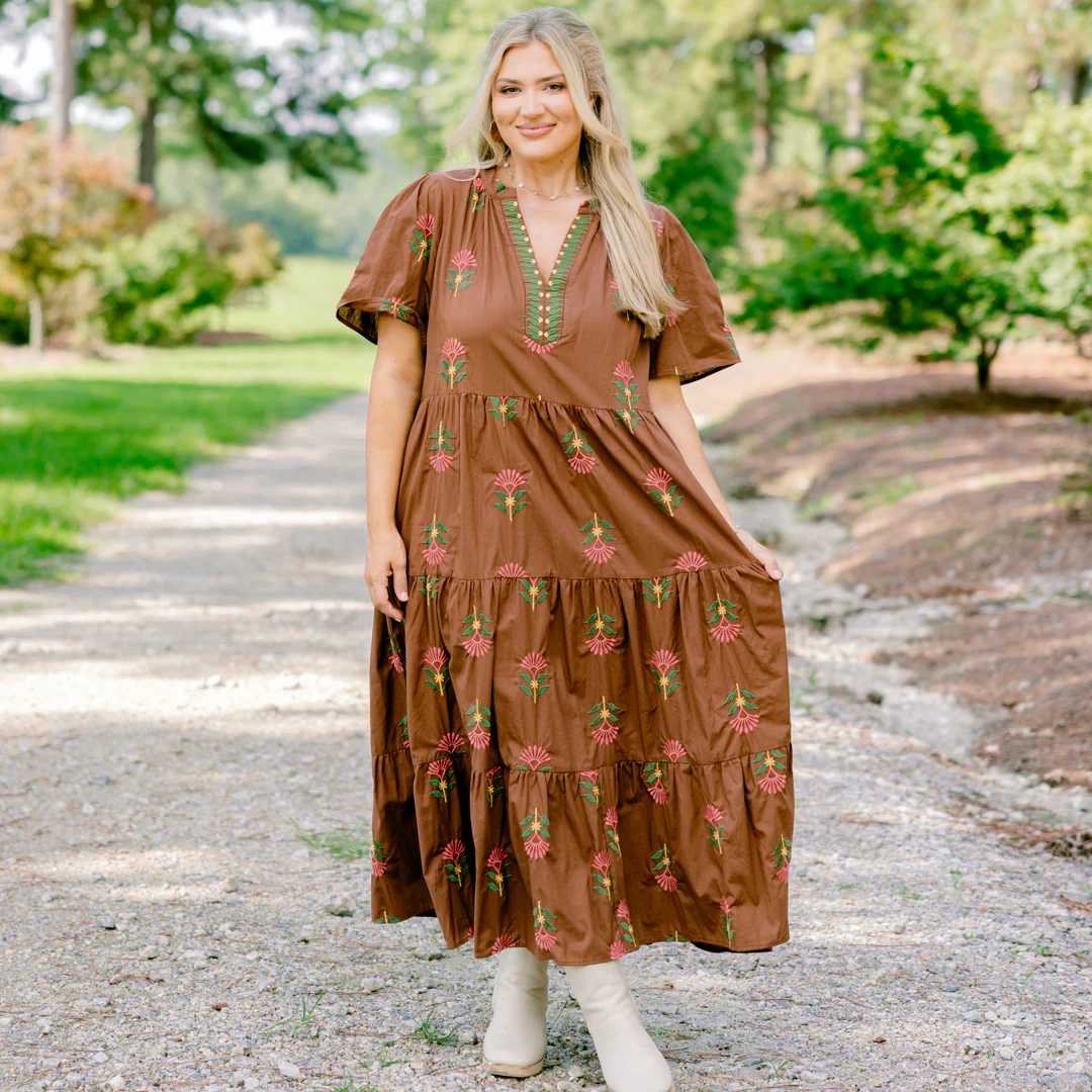 Anything Goes Dress, Brown - Giverhouse