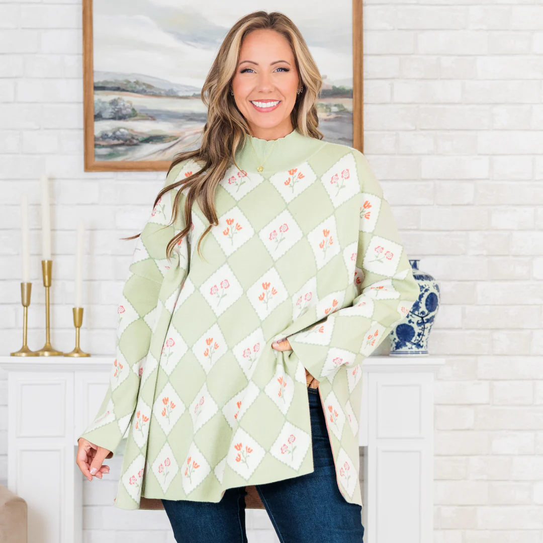 Taste Of Treasure Sweater, Sage - Giverhouse