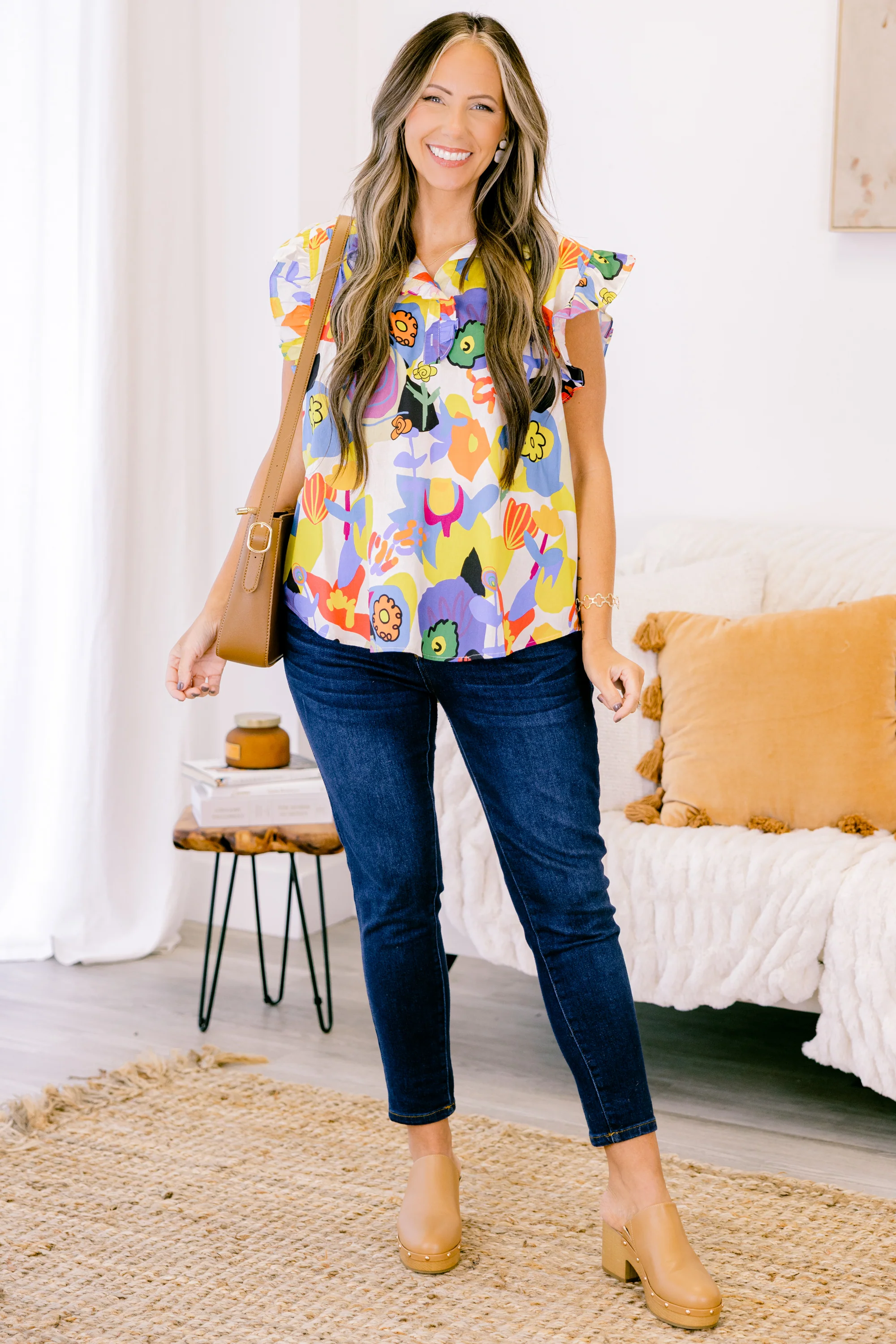 Meet Me At The Stadium Top, Yellow - Giverhouse