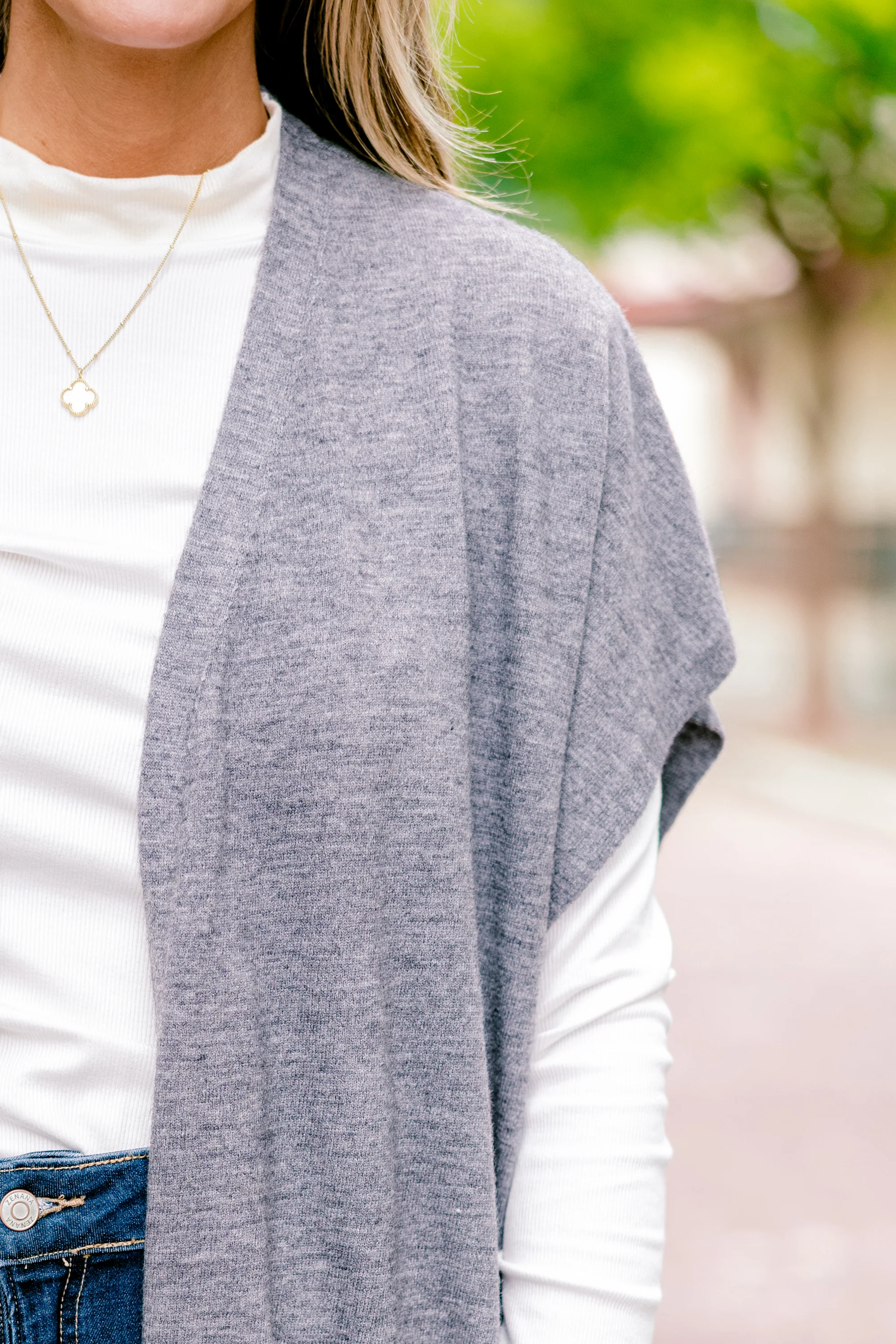 Great Day Cardigan, Heather Grey - Giverhouse