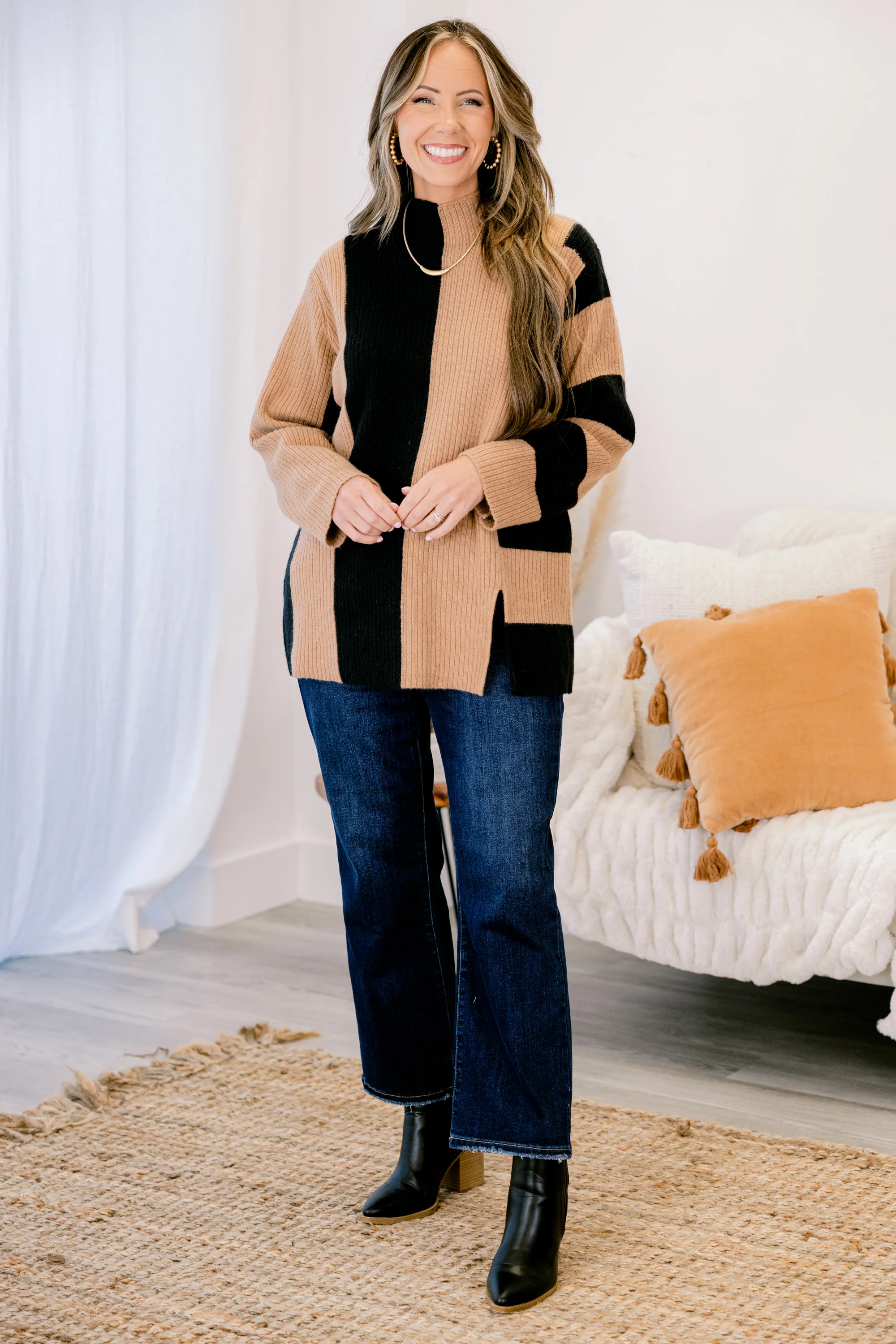 Joyful Sweater, Black/Mocha - Giverhouse