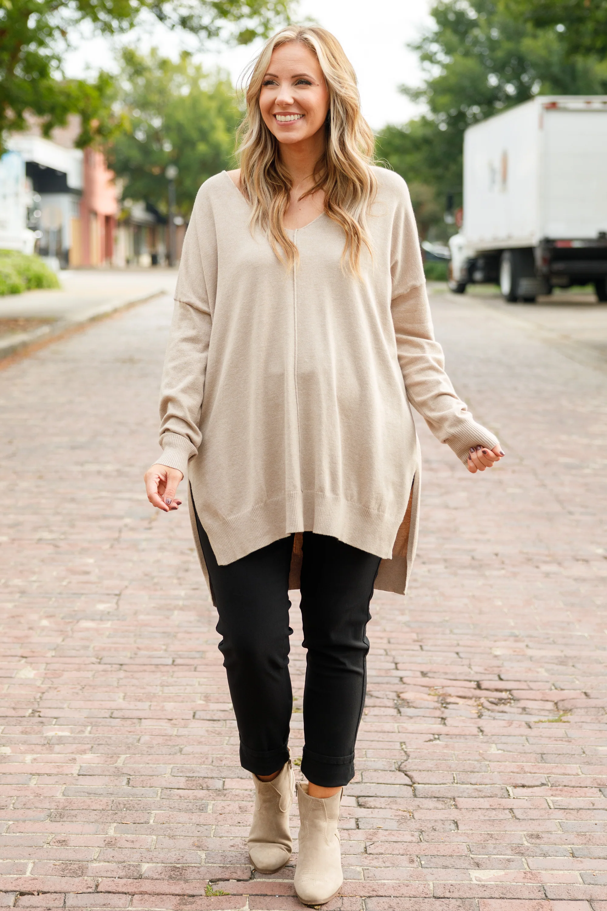 Miss Who I Was Sweater, Ash Mocha - Giverhouse