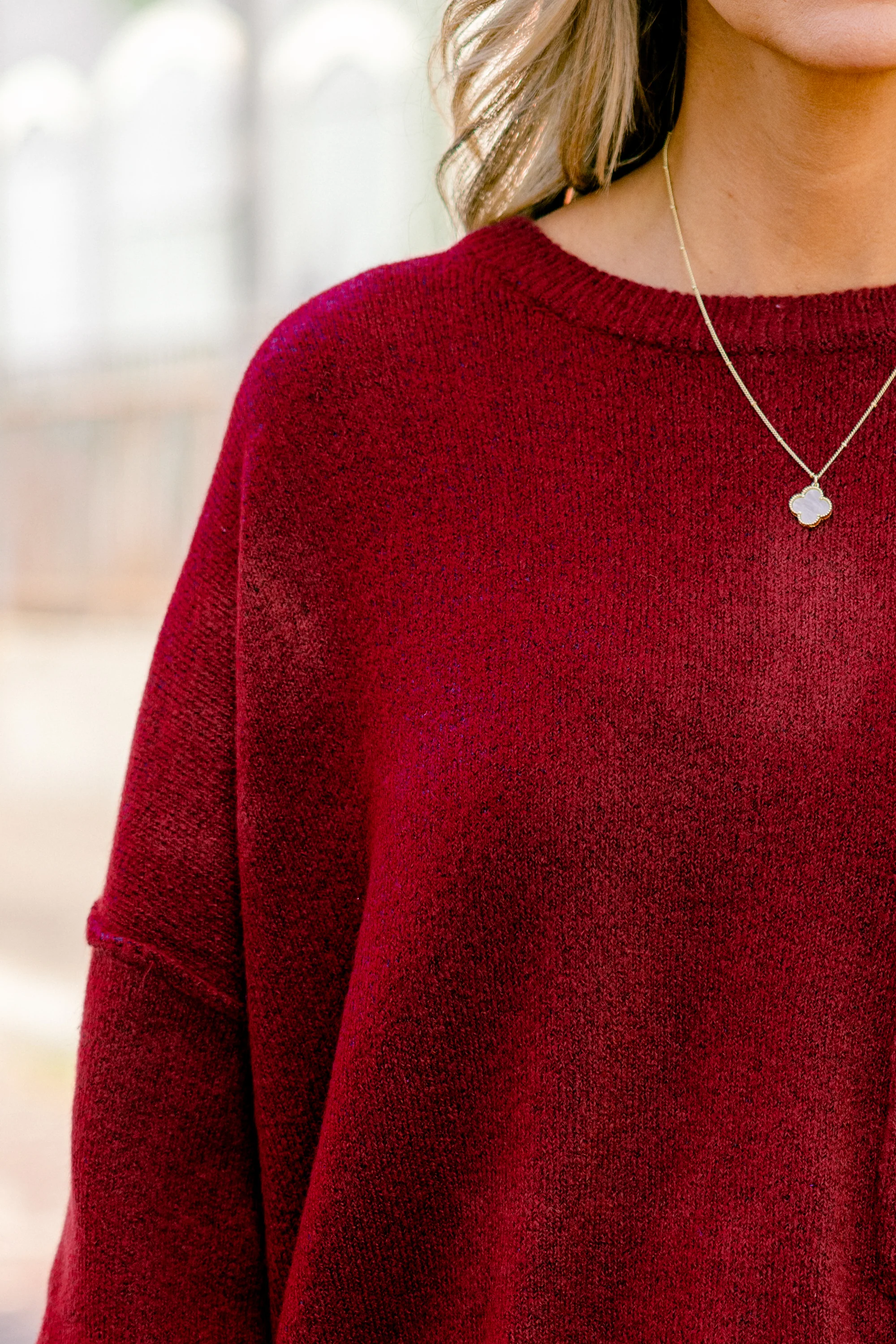 The Night Before Sweater, Heather Burgundy - Giverhouse