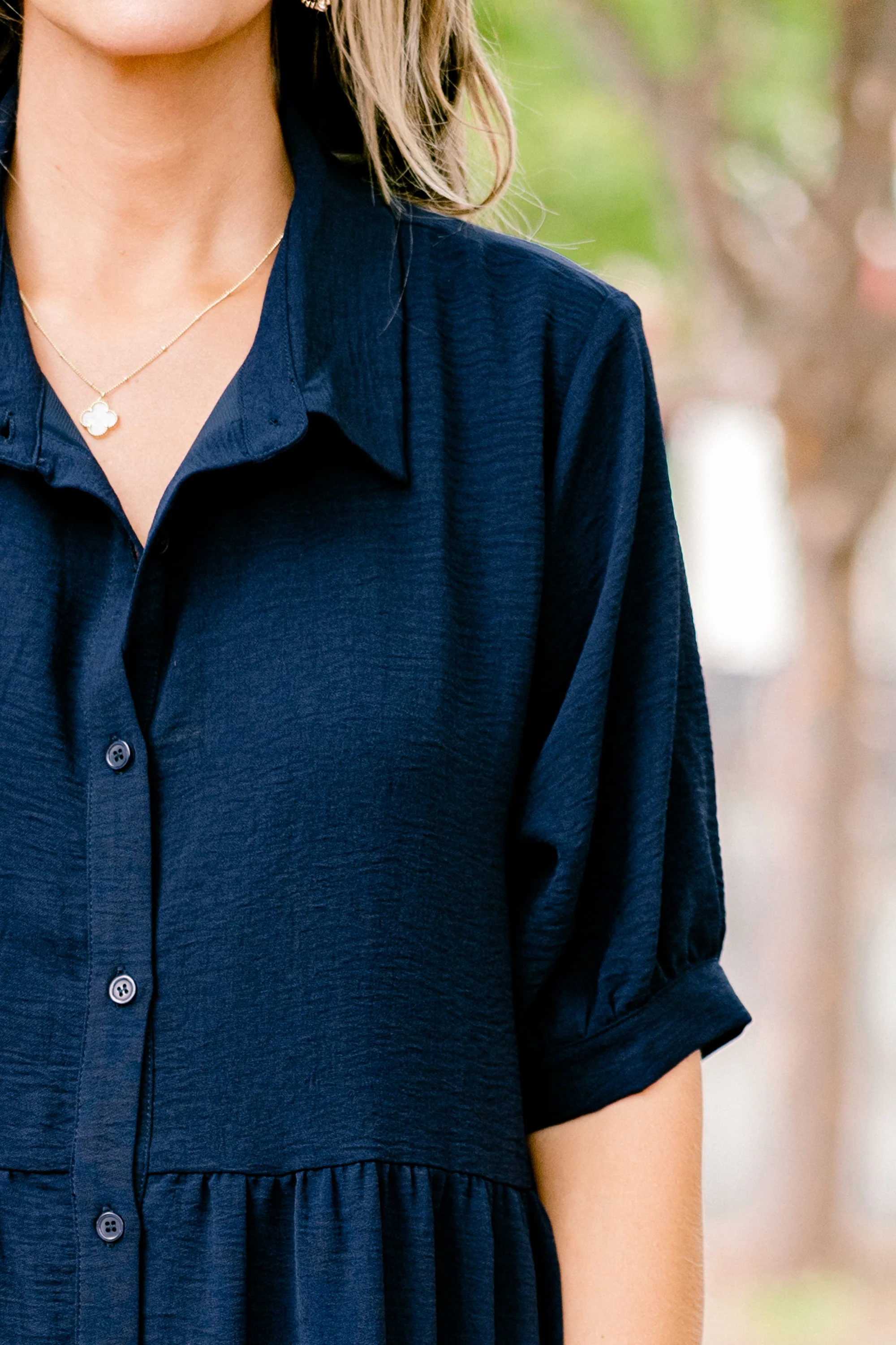 In Your Happy Place Dress, Navy - Giverhouse