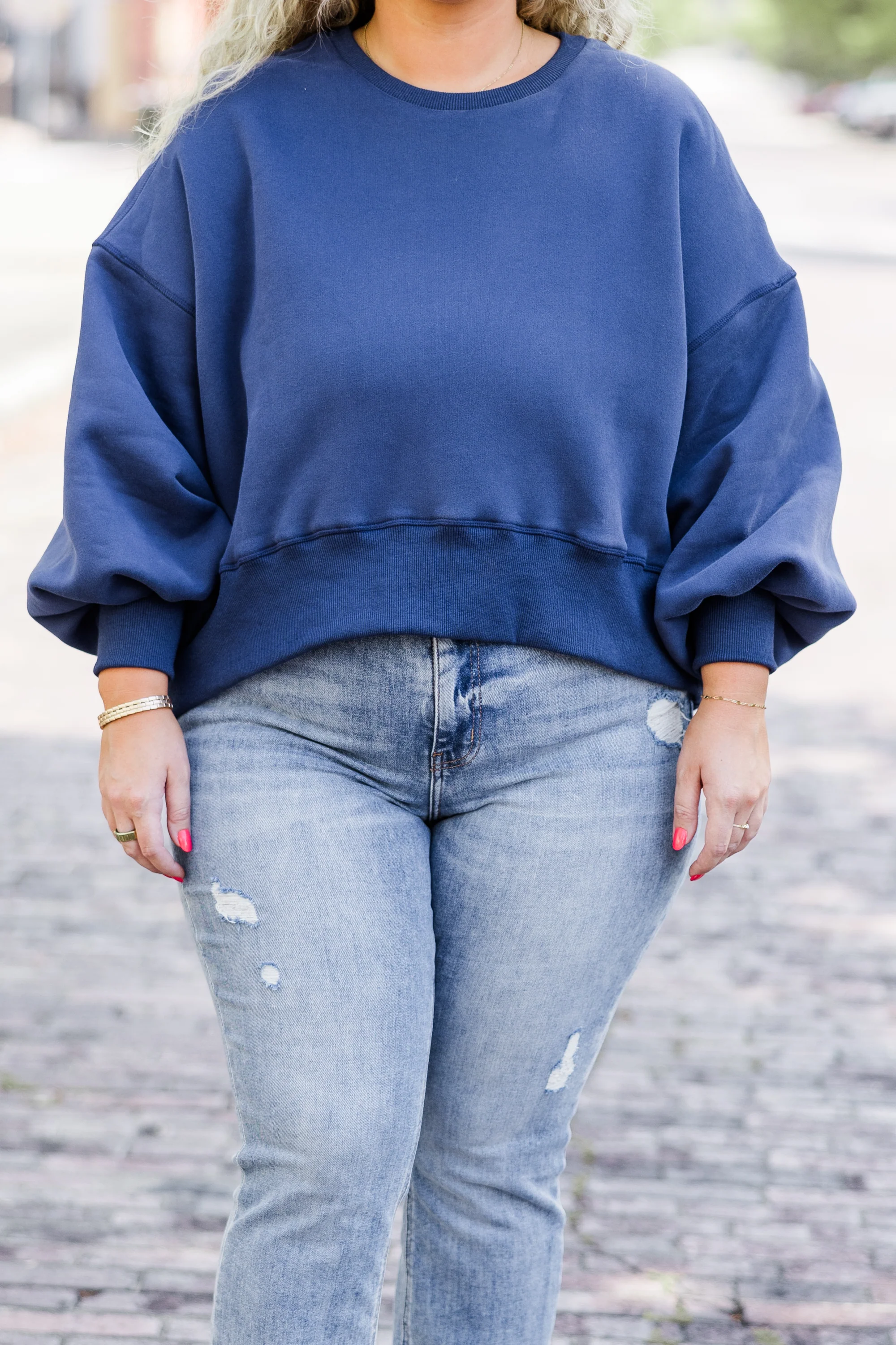 Freedom To Feel Pullover, Navy - Giverhouse