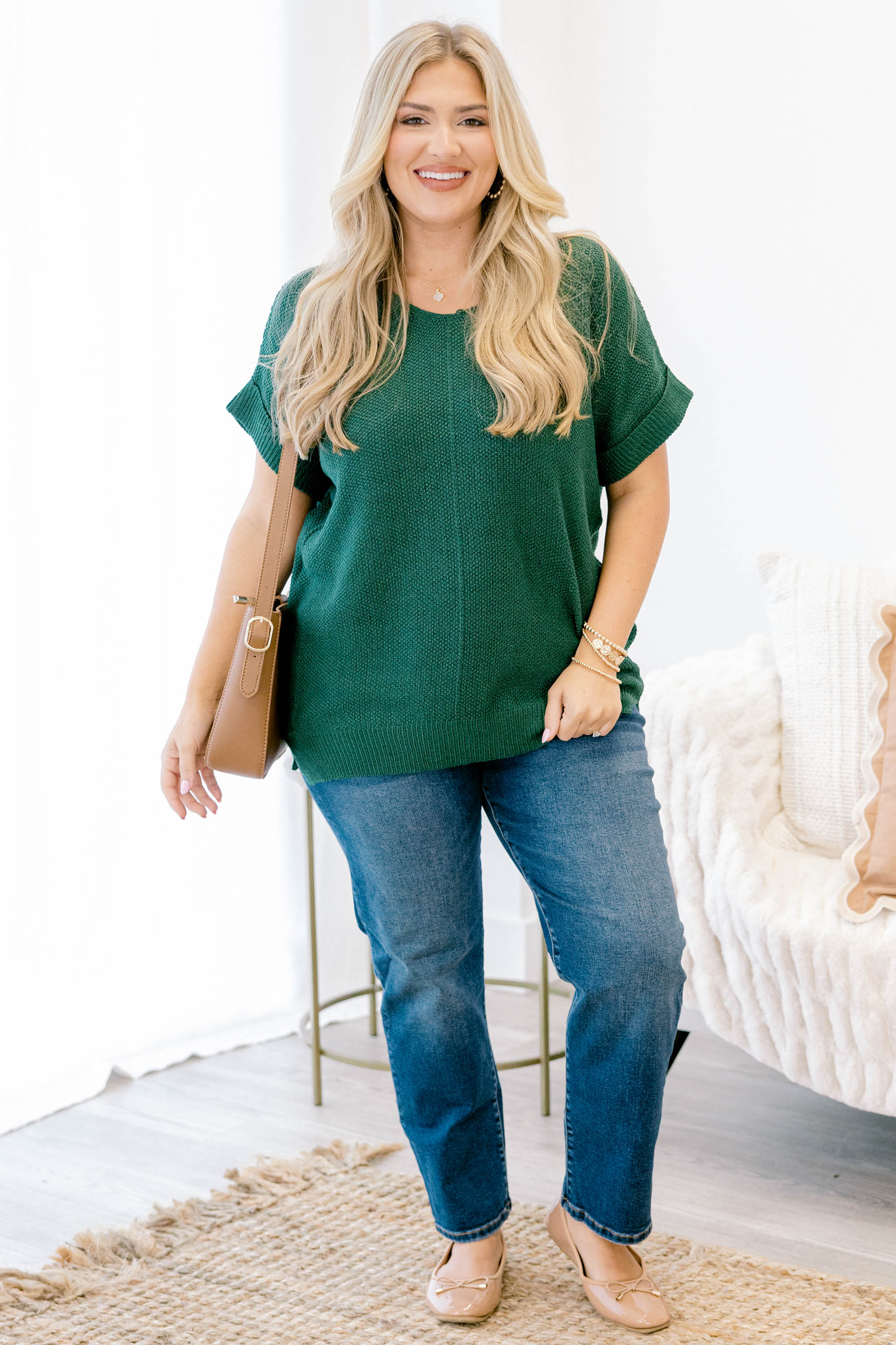 Feels Like The Moment Sweater, Dark Green - Giverhouse