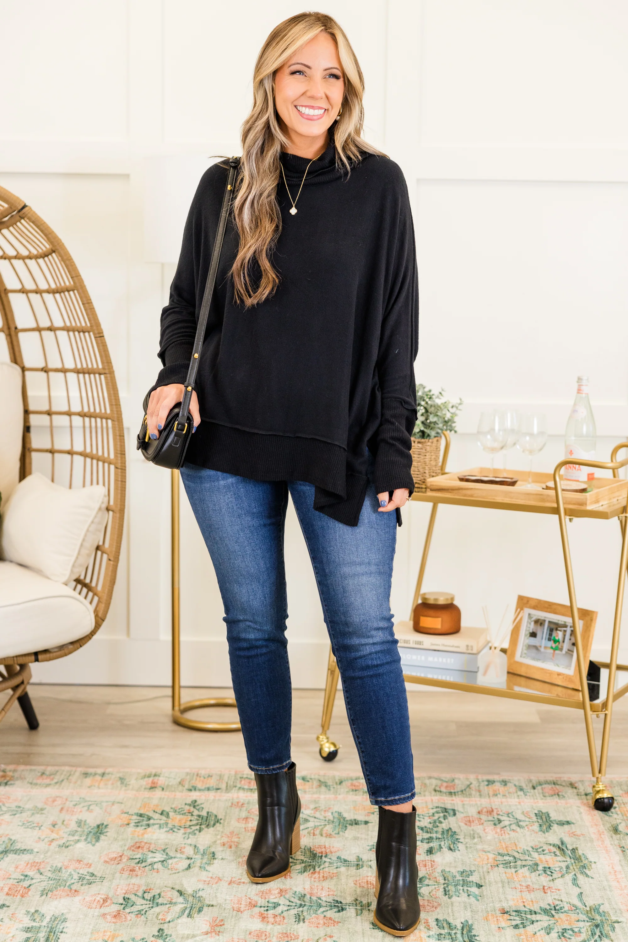 Working Late Top, Black - Giverhouse