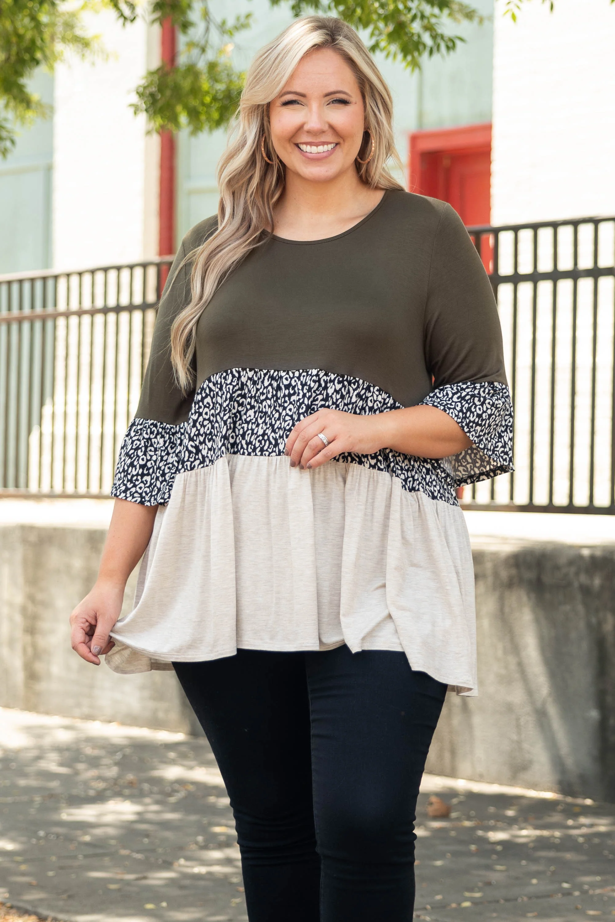 Fiercely Wild Top, Olive - Giverhouse