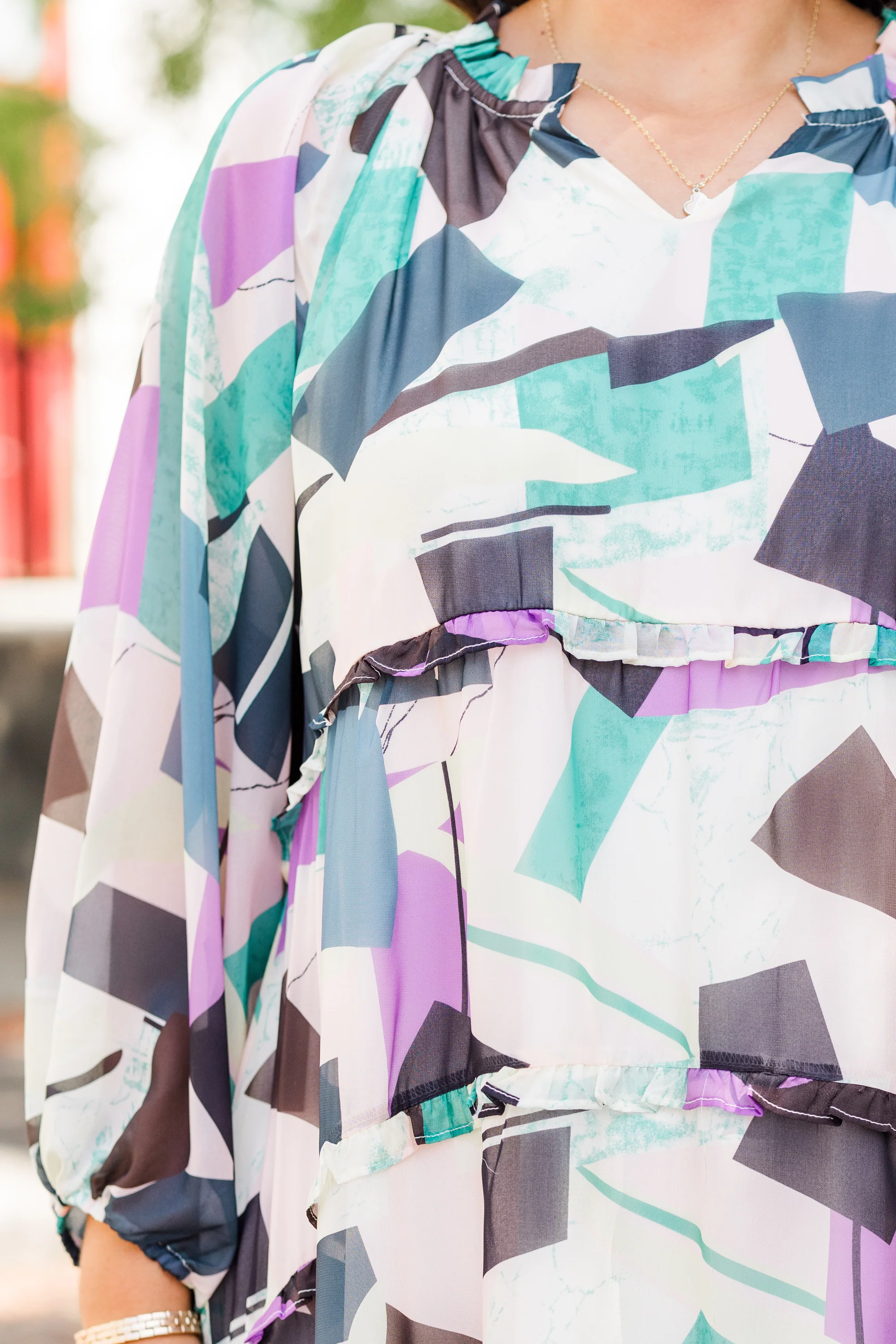 Keep An Eye Out Dress, Purple Multi - Giverhouse