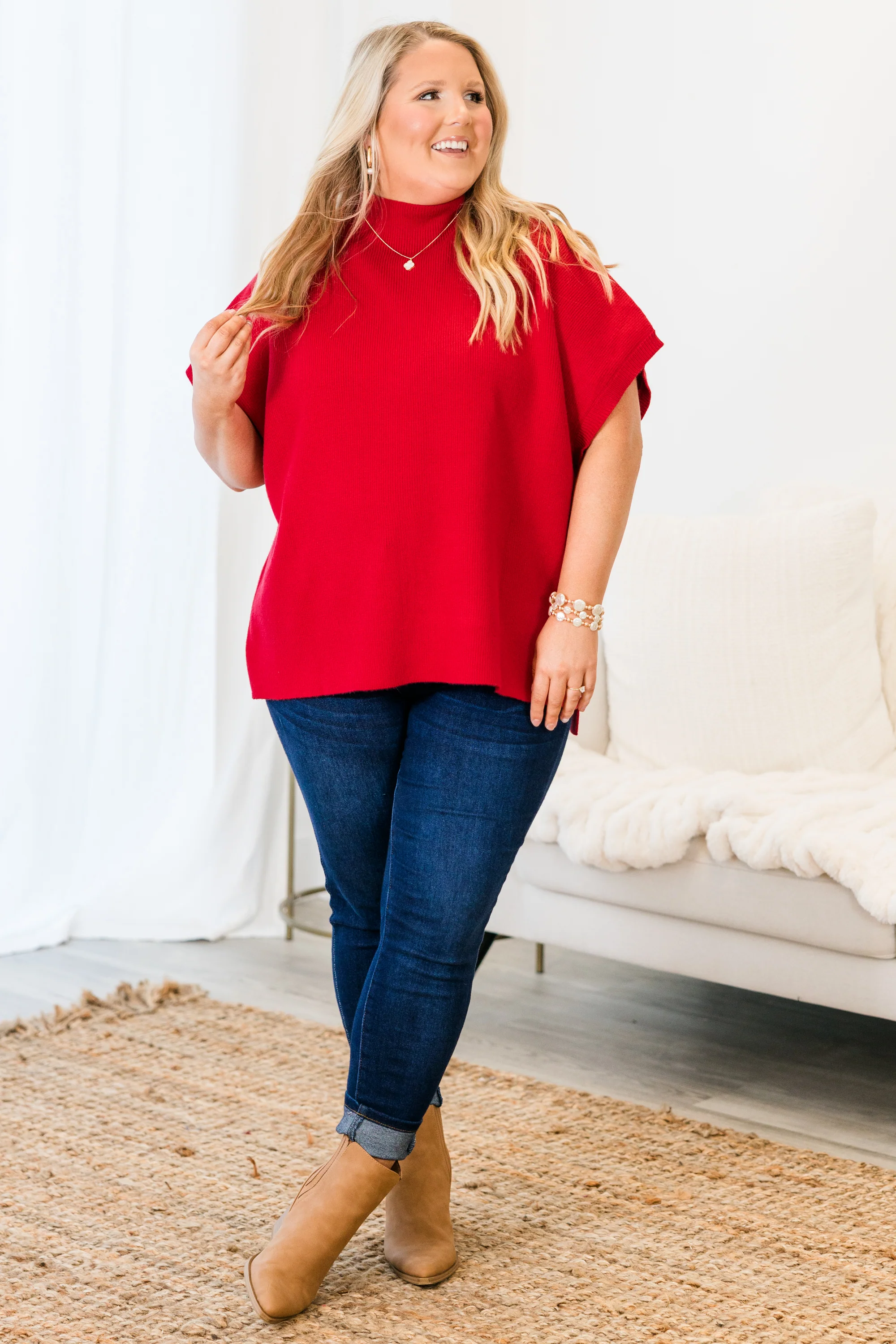 Do Anything Sweater, Red - Giverhouse