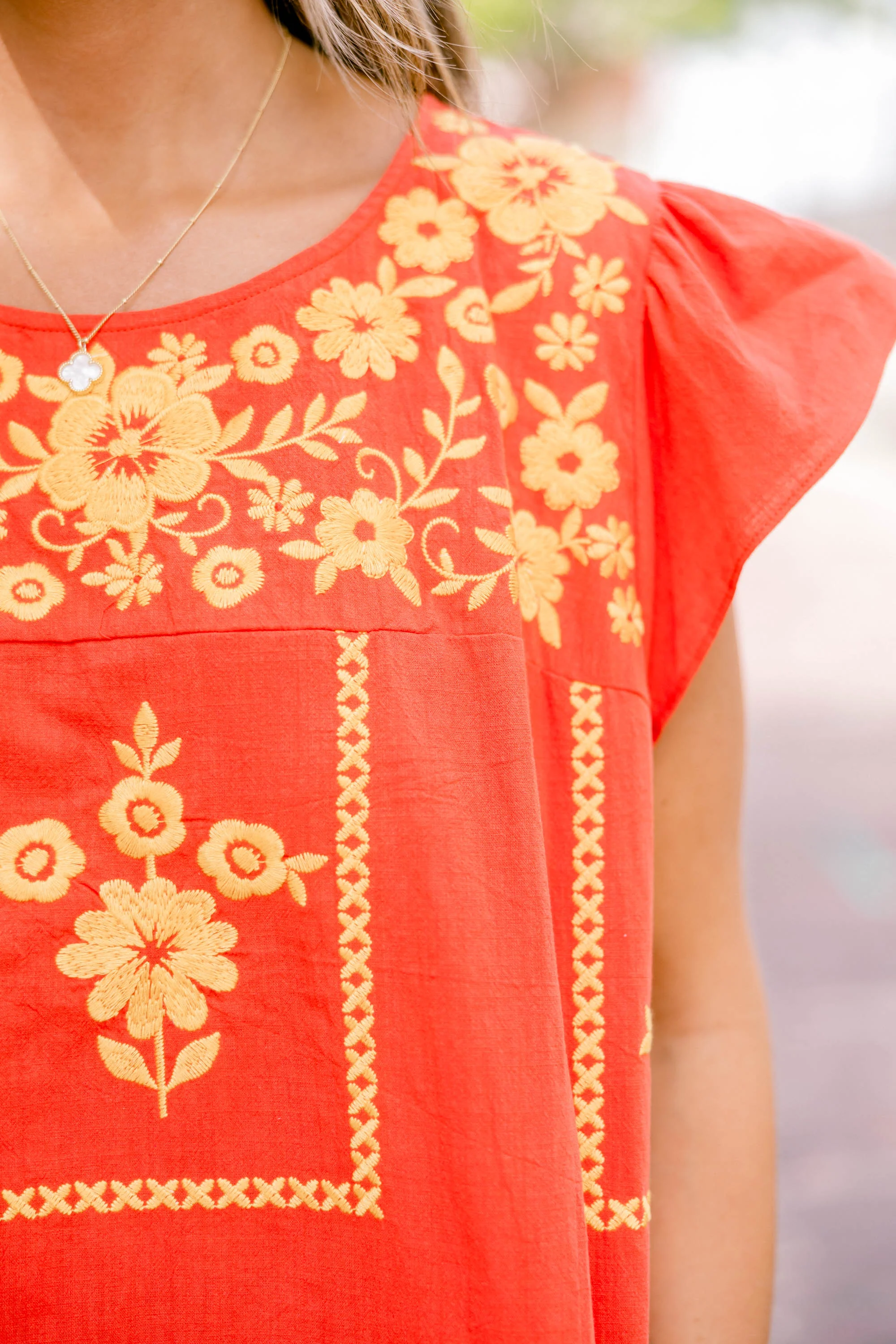 Warmer Breeze Top, Rust Marigold - Giverhouse