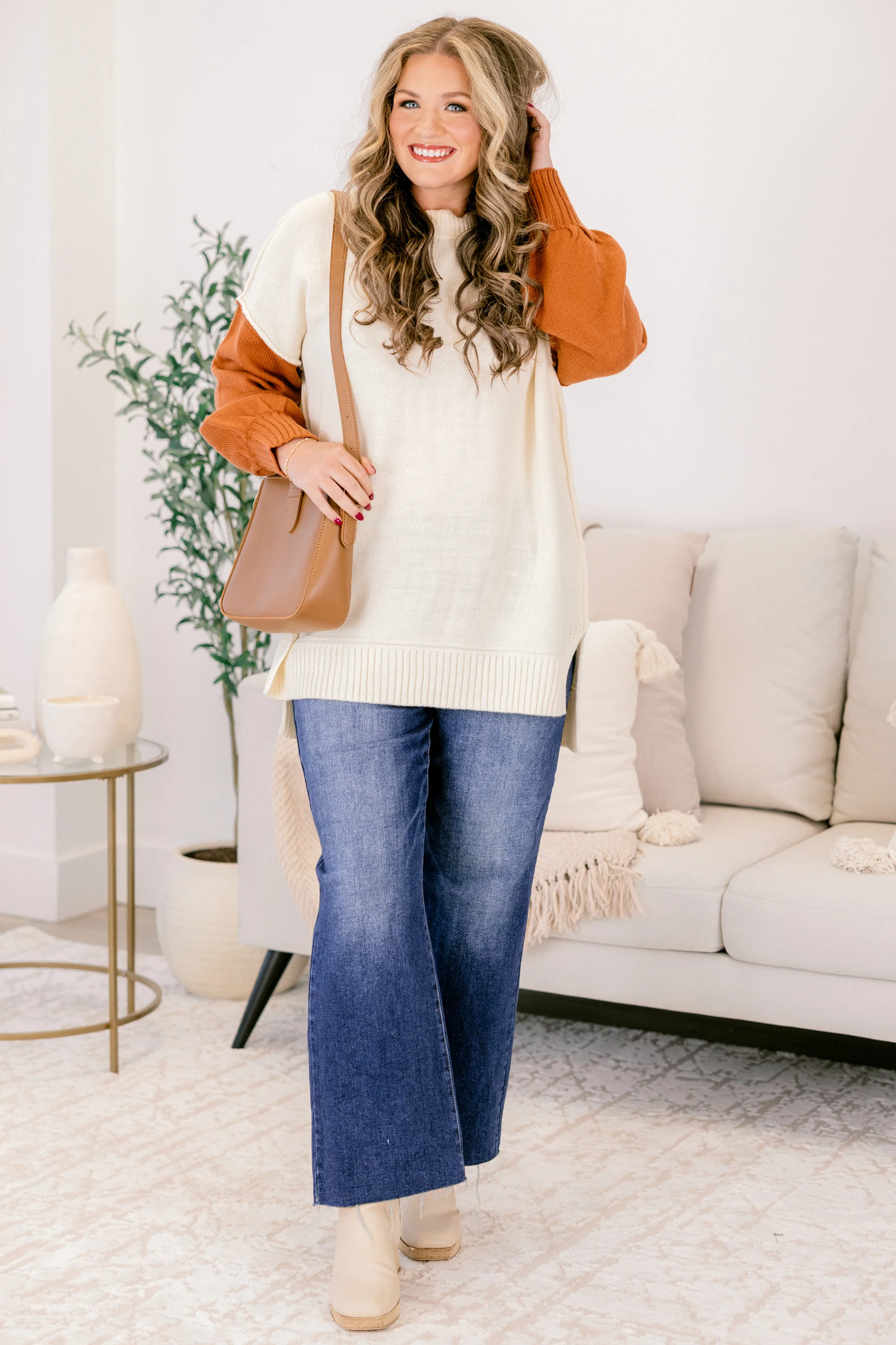 Cozy Days Coming Sweater, Taupe-Brown - Giverhouse