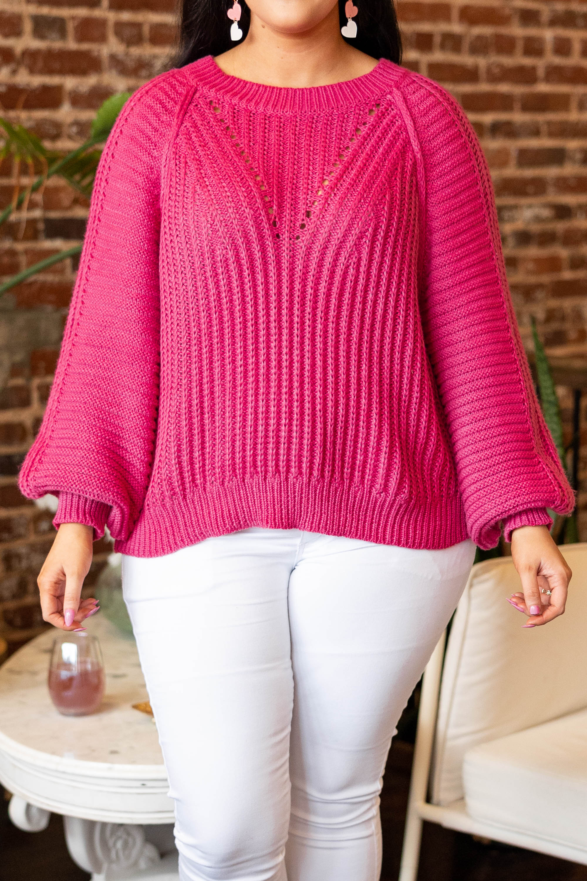 See You Tomorrow Sweater, Fuchsia - Giverhouse