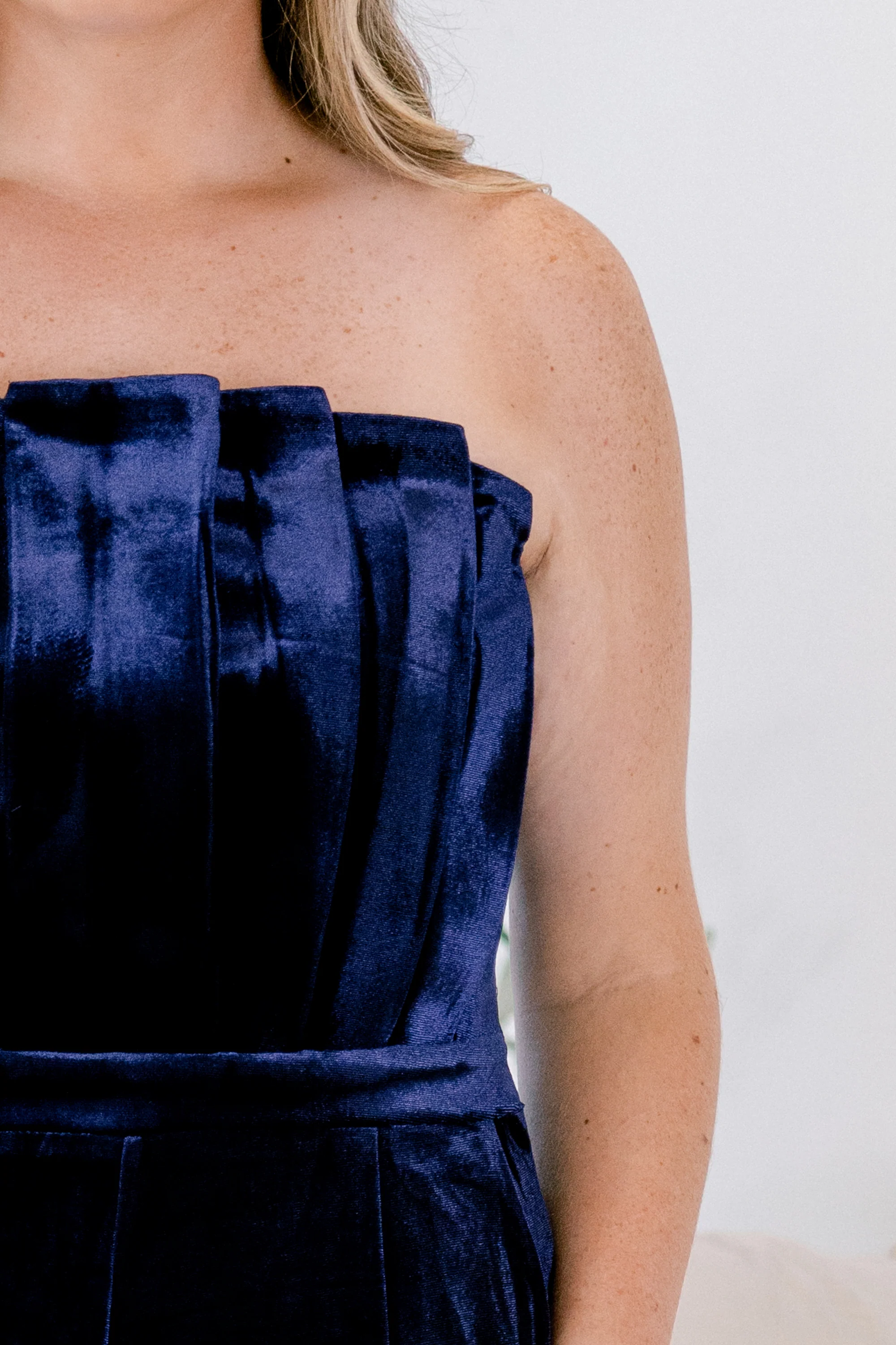 Waltz Through Winter Jumpsuit, Navy Blue - Giverhouse