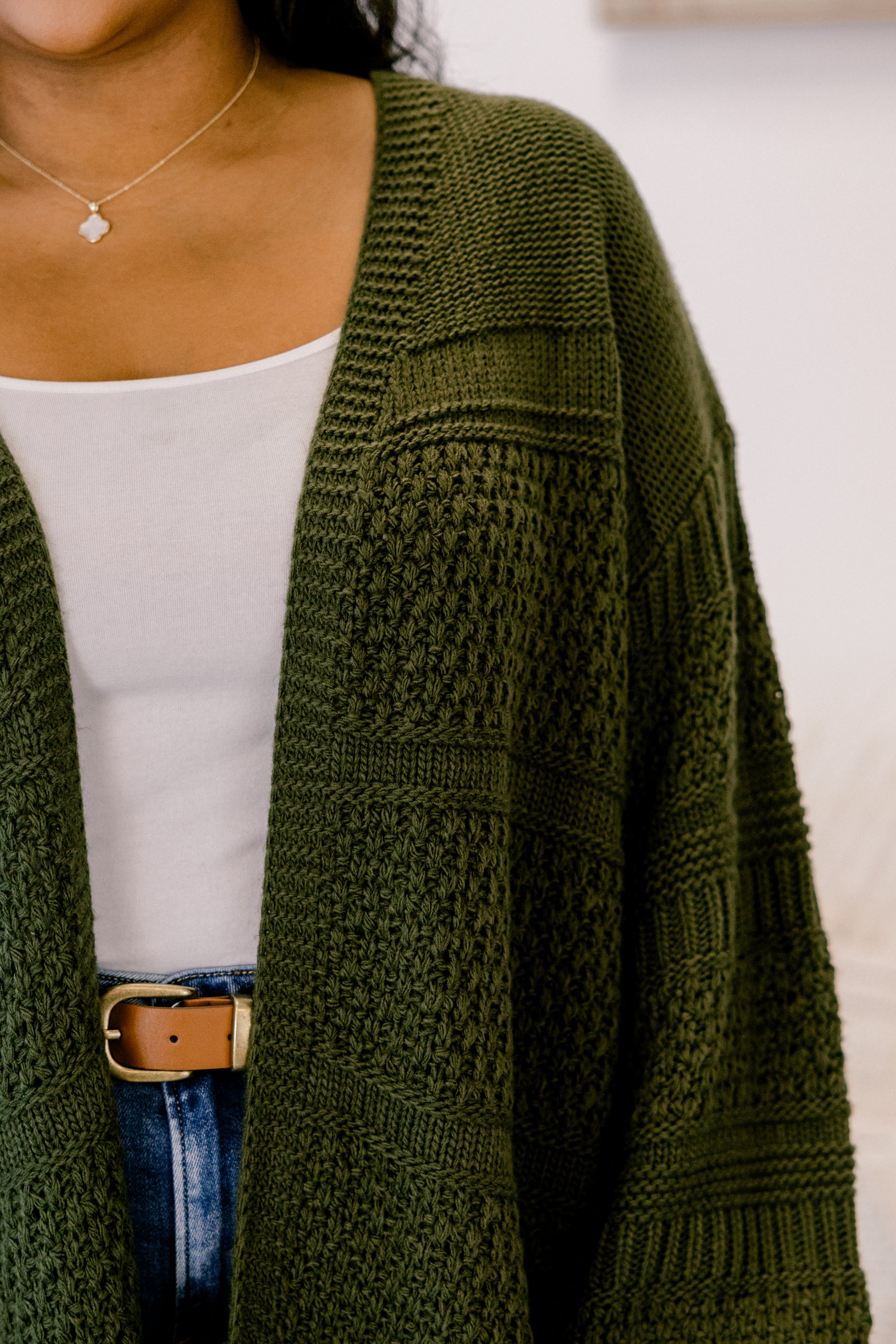 Keepin' Cozy Cardigan, Green - Giverhouse