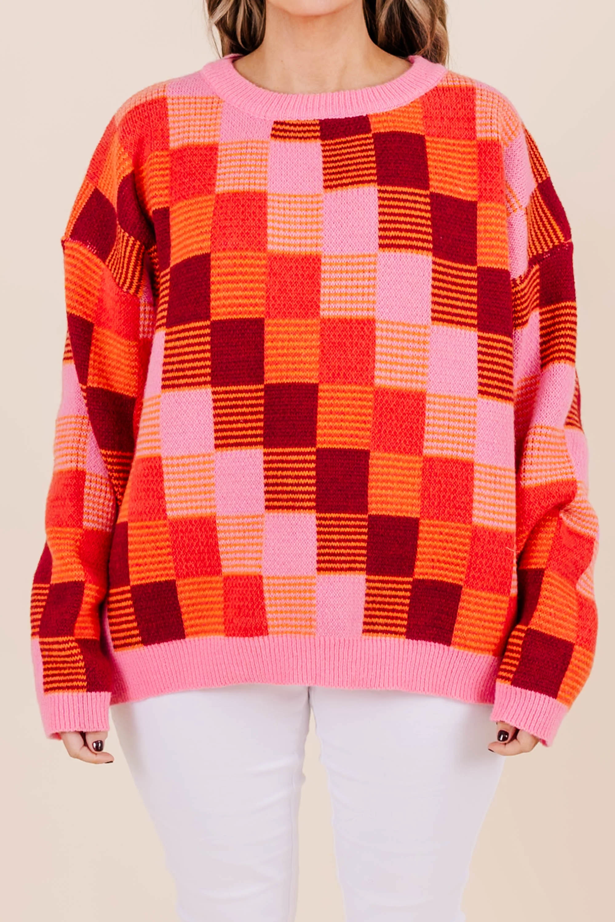 Patchwork Princess Sweater, Pink - Giverhouse