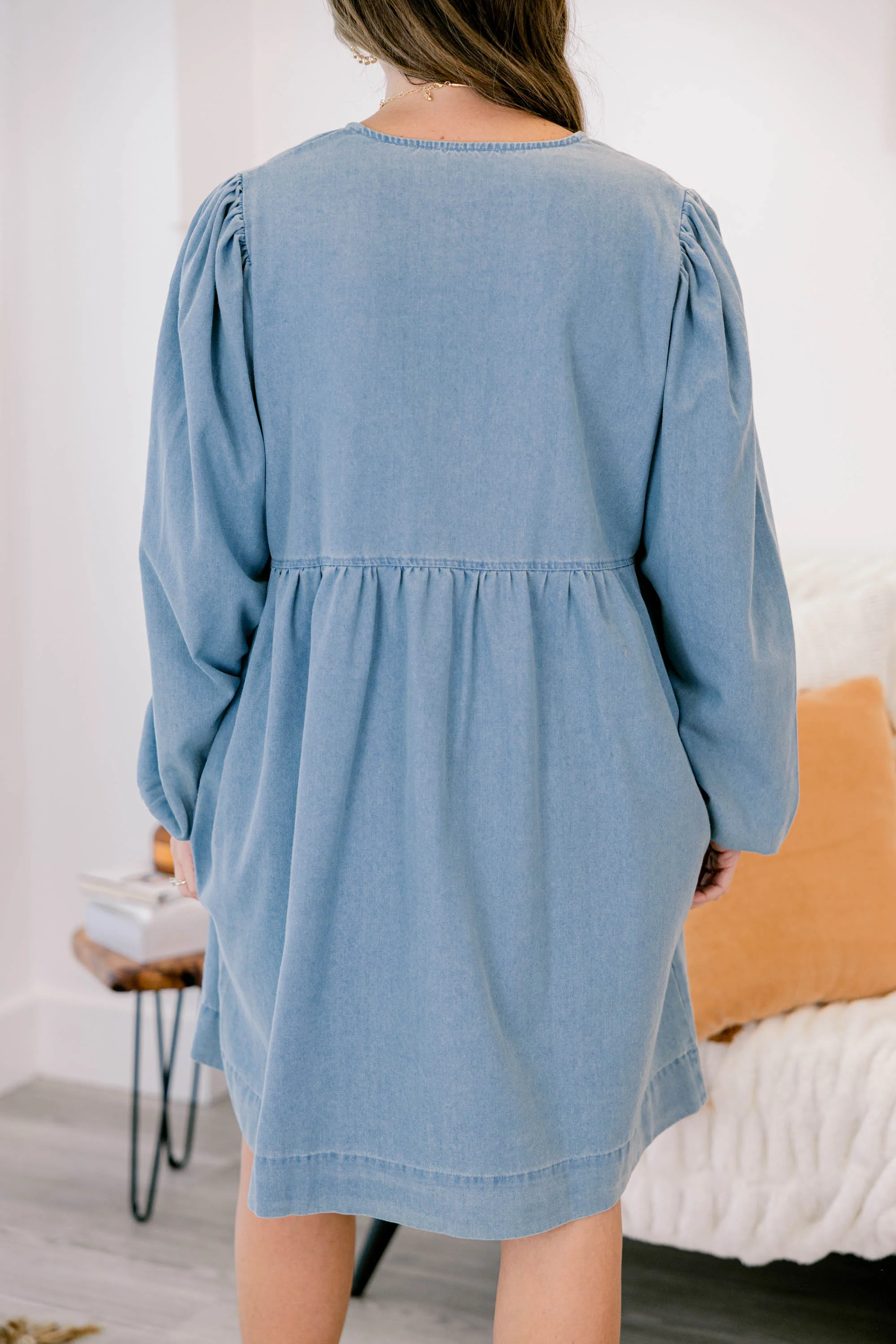 Need You Now Dress, Denim - Giverhouse