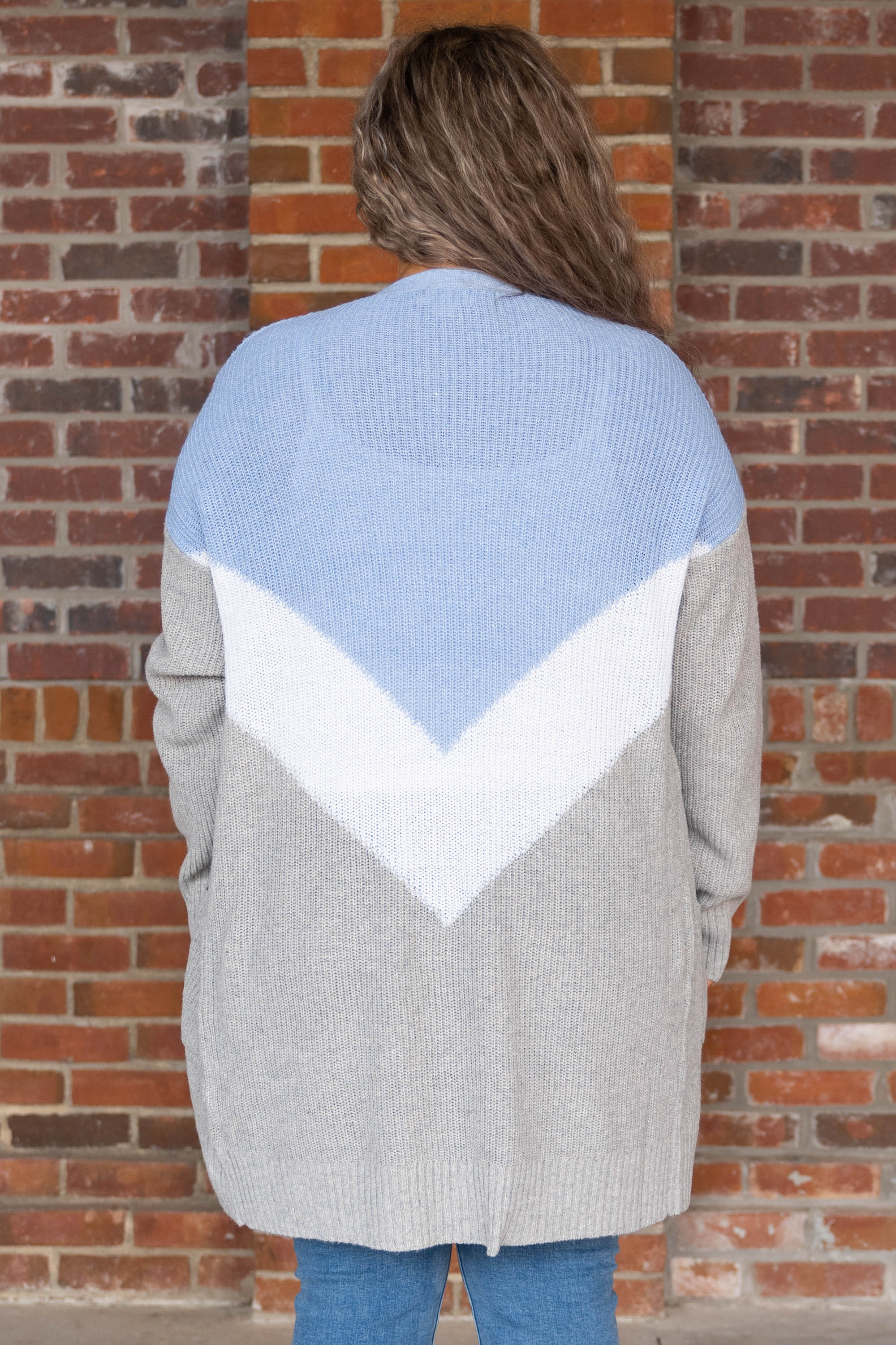 Stronger Than I Have Been Before Cardigan, Blue - Giverhouse