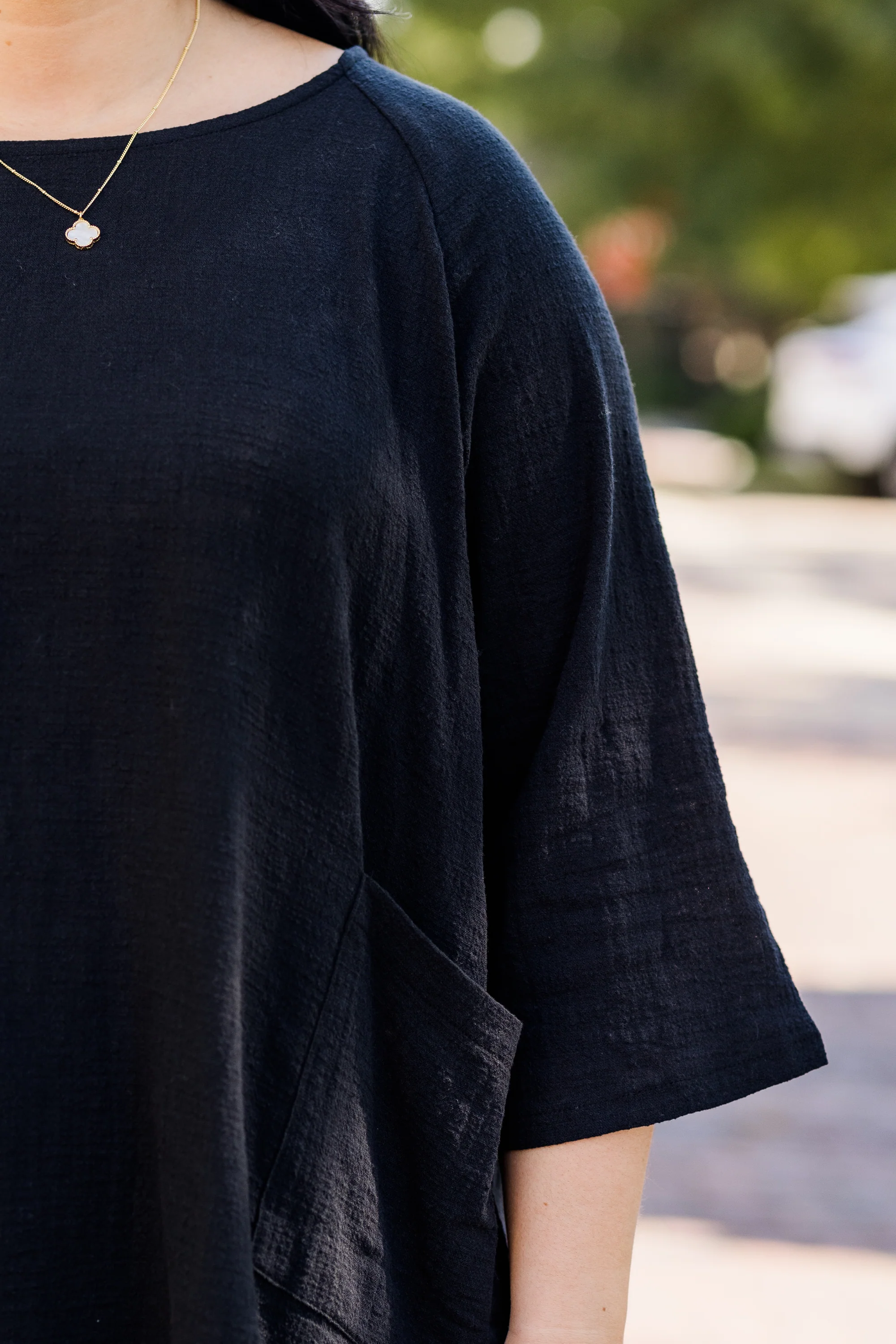 Thinking It Through Tunic, Black - Giverhouse