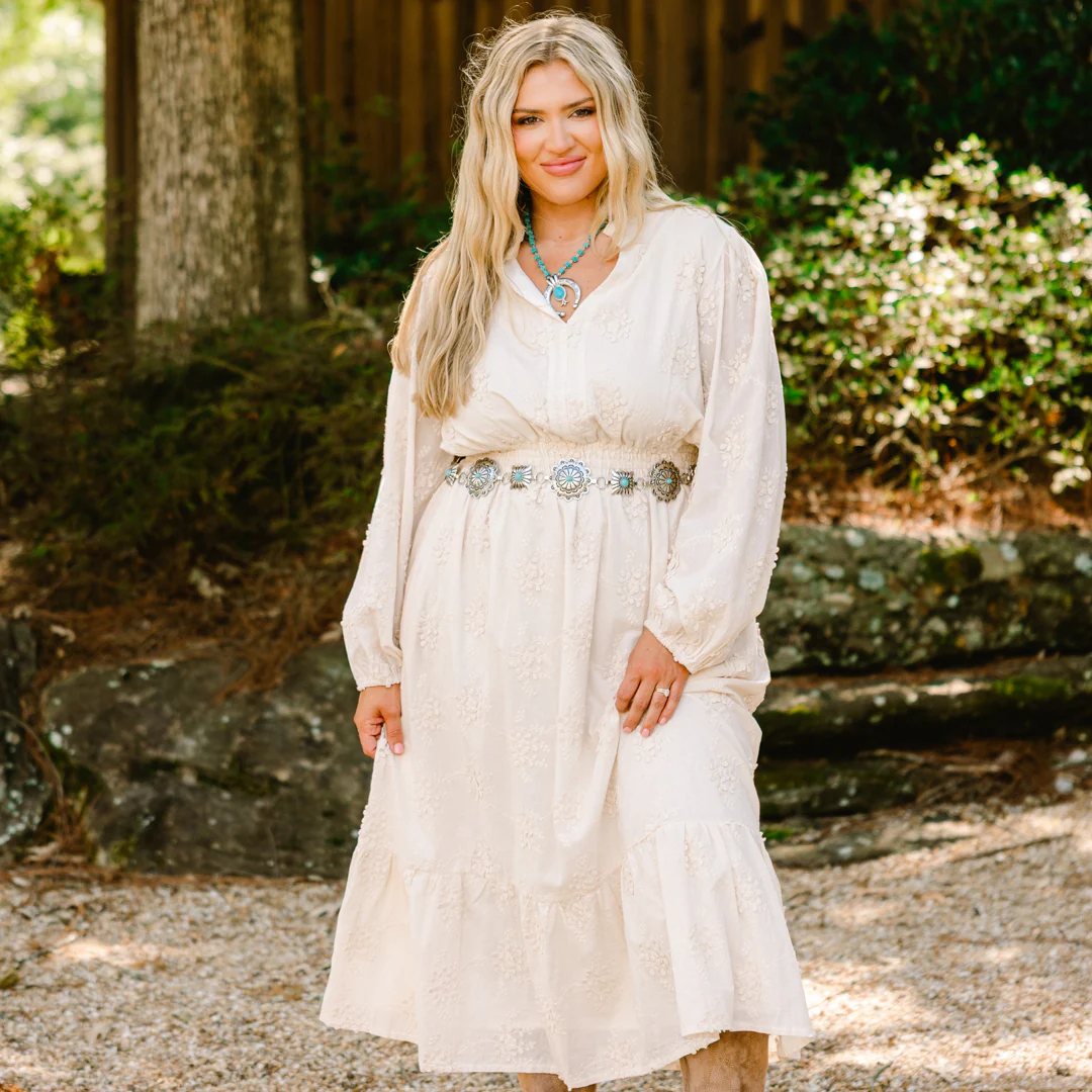 No Need To Rush Dress, Cream - Giverhouse