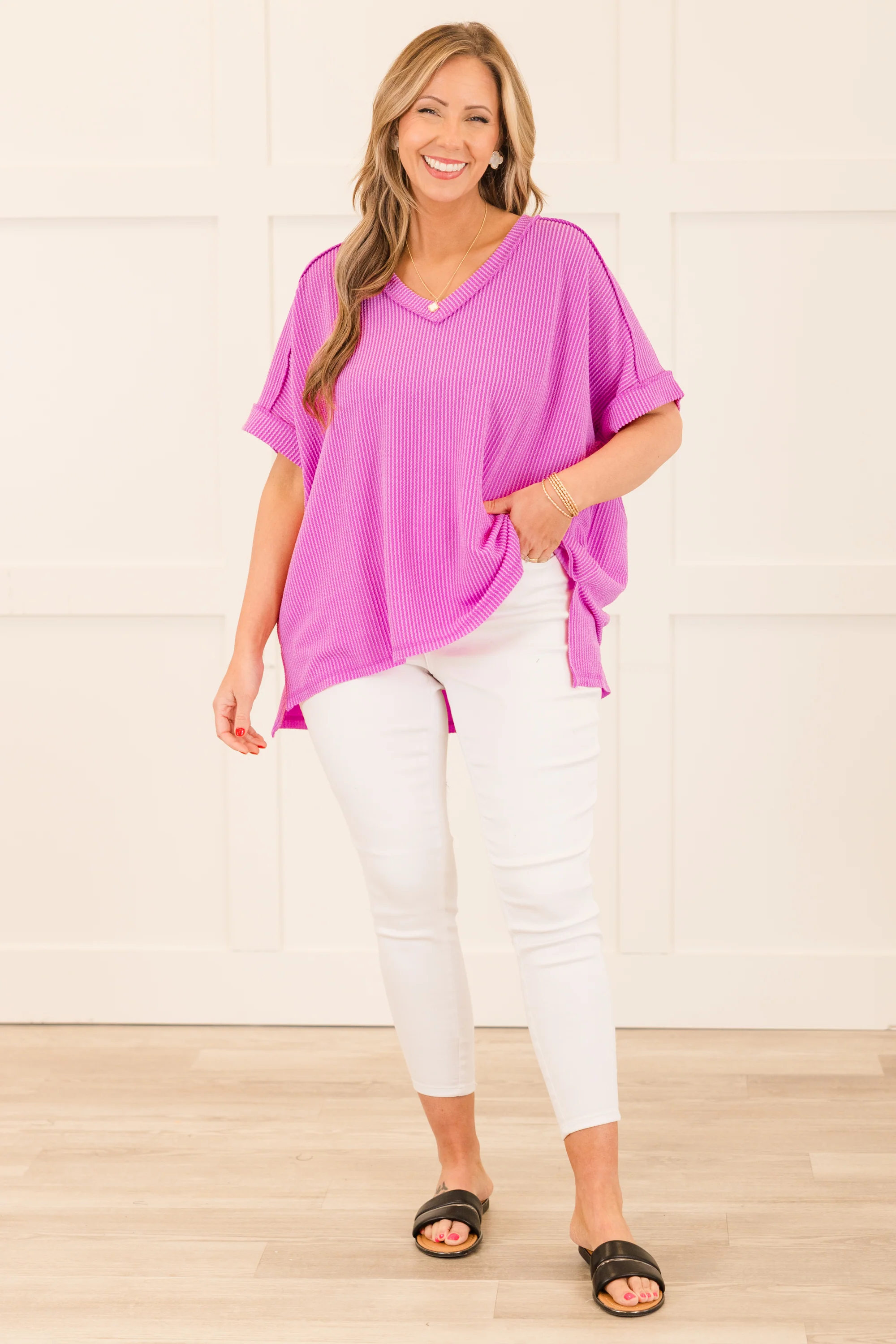Knit Me Up Top, Spring Mauve - Giverhouse