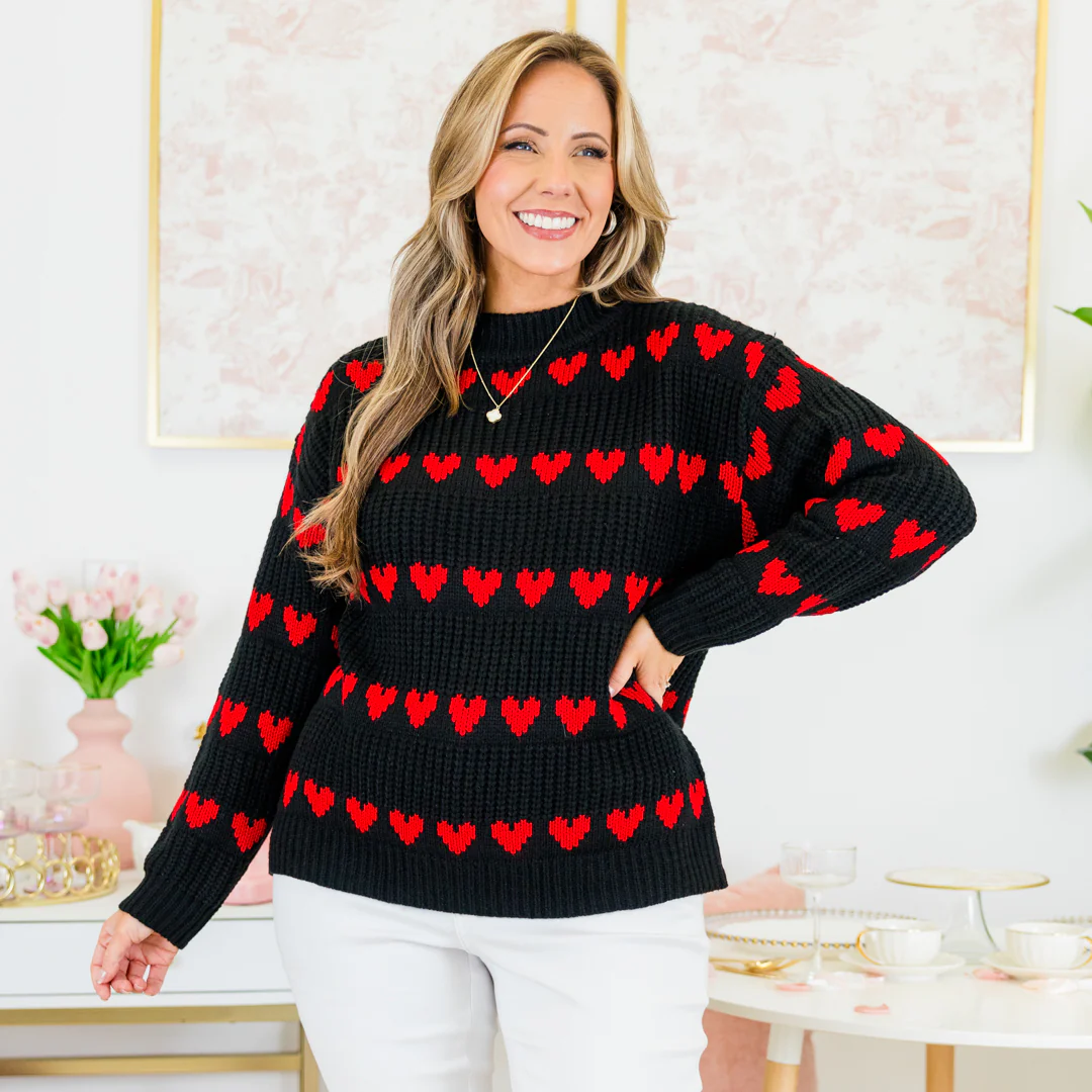 Intricate Charm Sweater, Black - Giverhouse