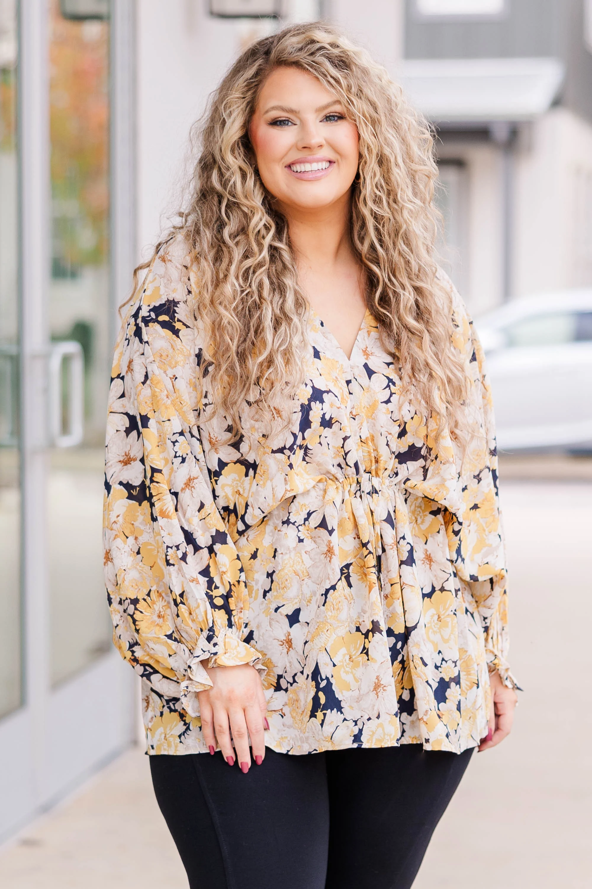 Dream of Yellow Flowers Top, Gold - Giverhouse